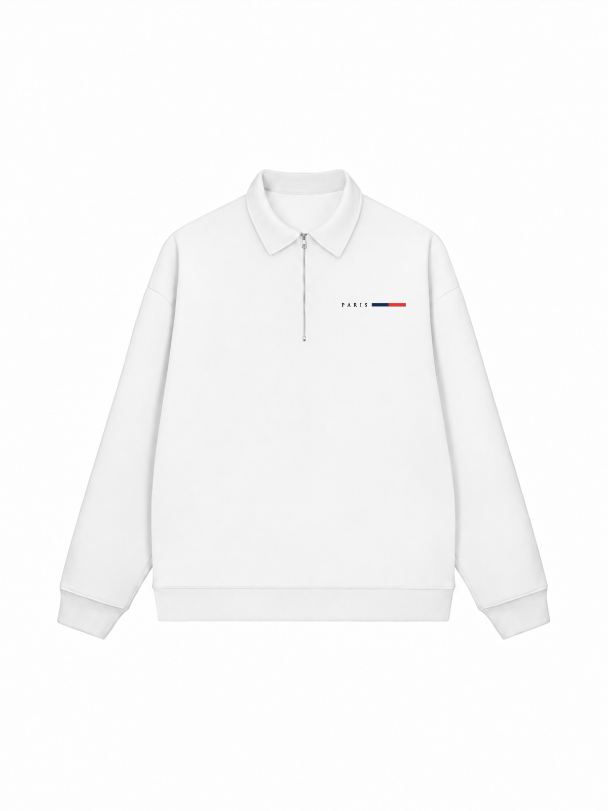 Áo Sweater Polo Nỉ Hai Da City Paris Basic Logo
