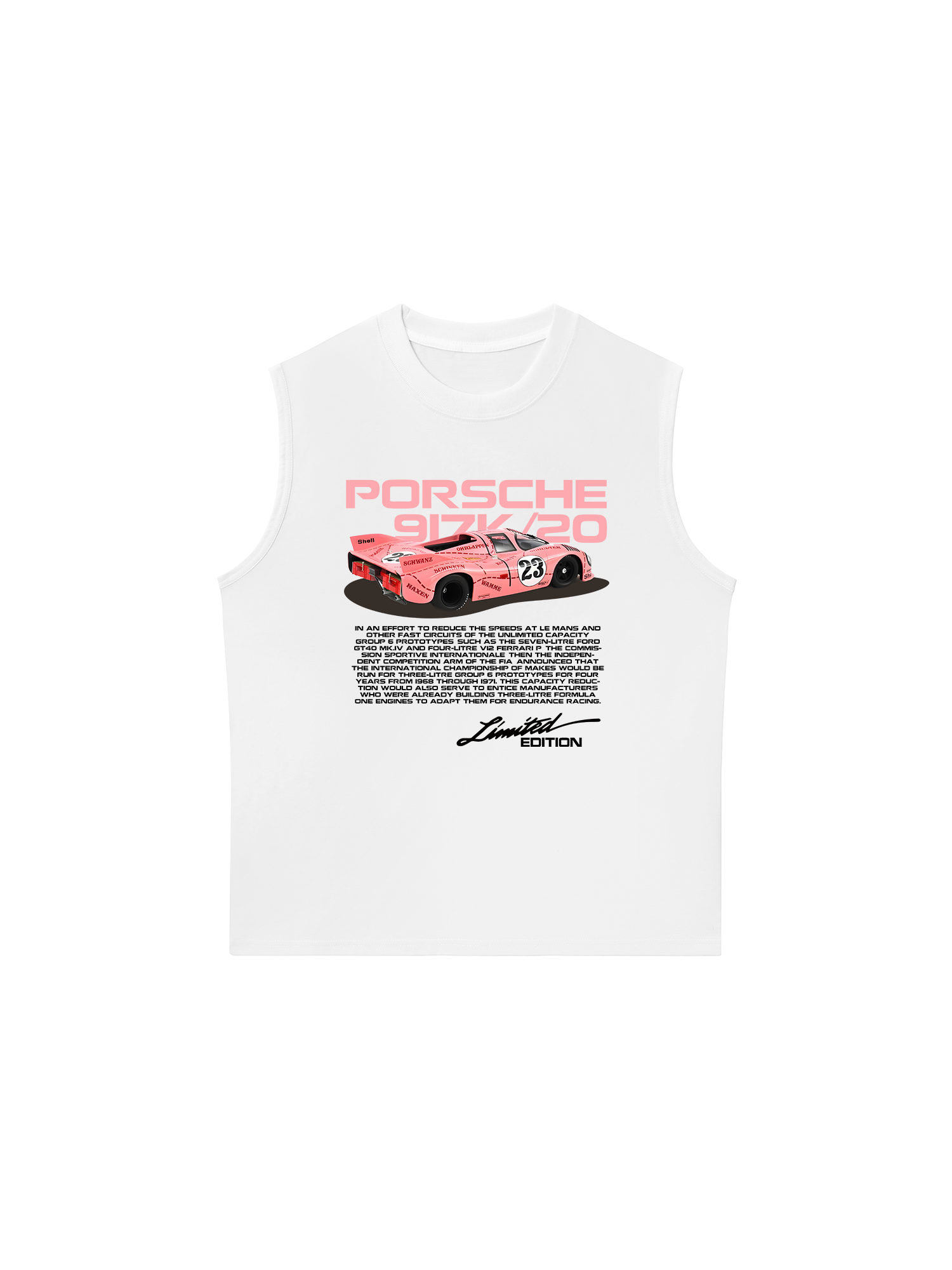 Áo Ba Lỗ Relaxed Fit Porsche 917K Pink Pig