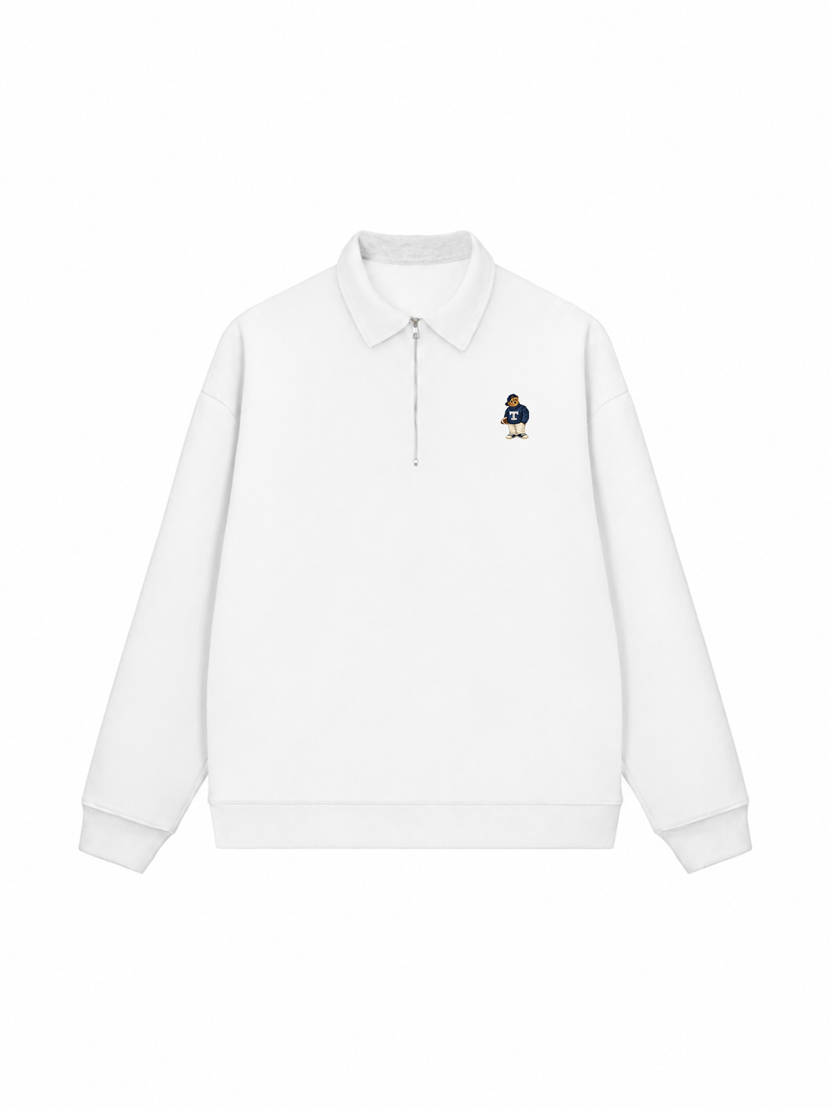 Áo Sweater Polo Nỉ Hai Da Bear Two
