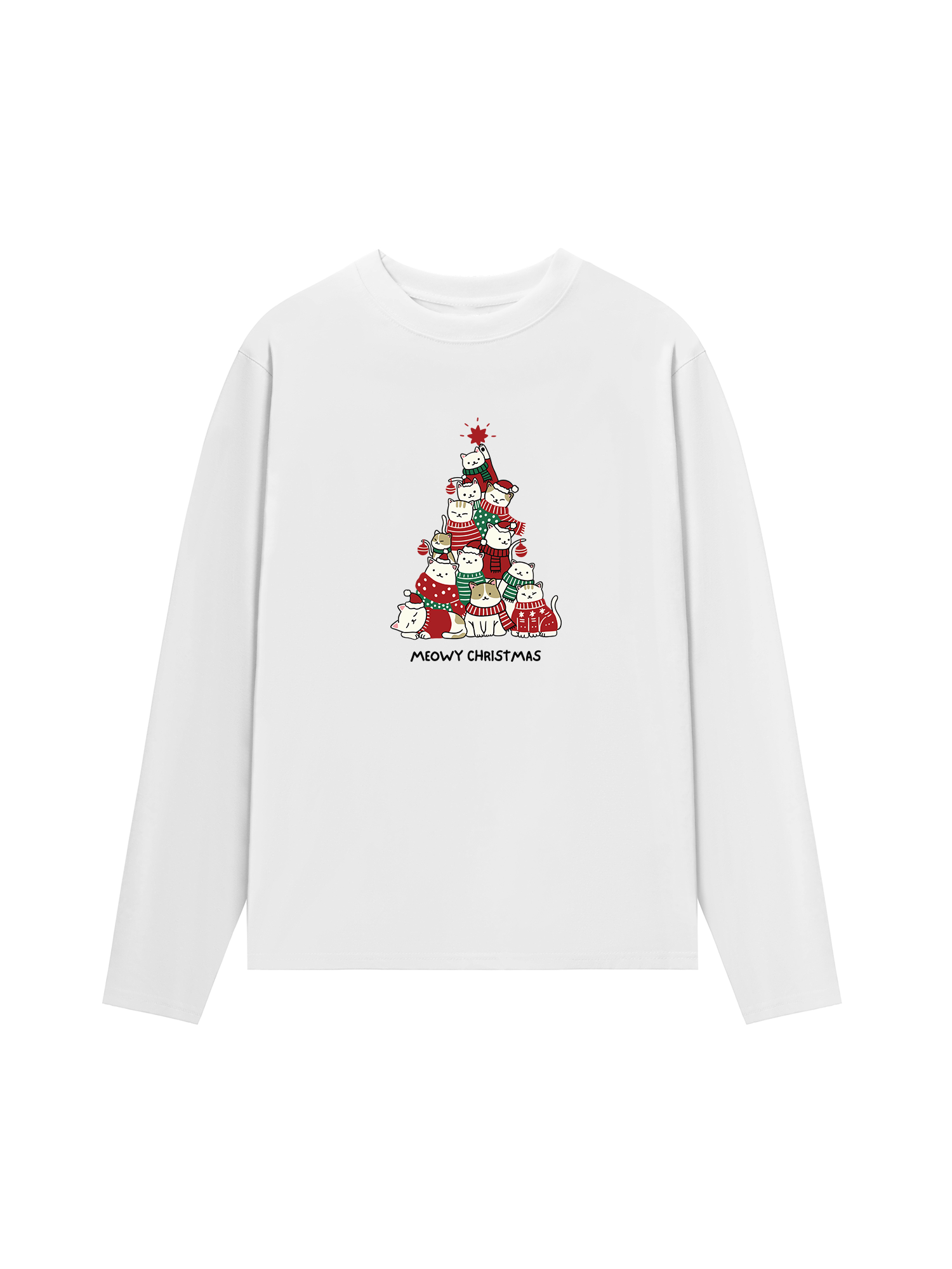 Áo Thun Dài Tay Meowy Christmas Tree