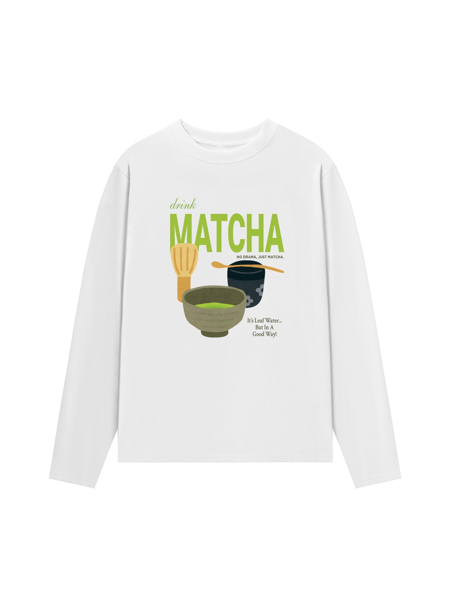 Áo Thun Dài Tay Drink Matcha