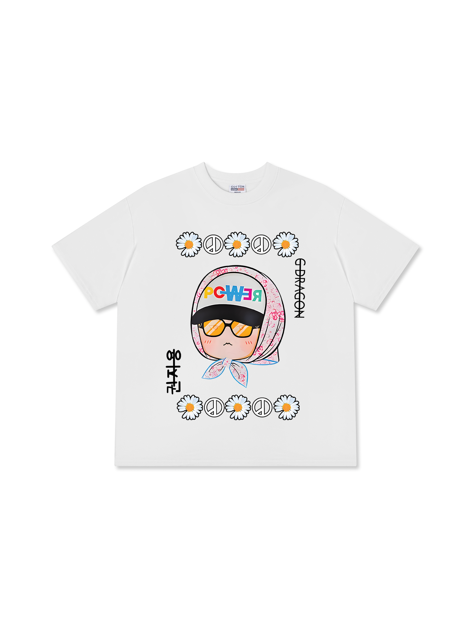 Áo Thun Relaxed Fit Floral With GD Chibi Daisy Flower