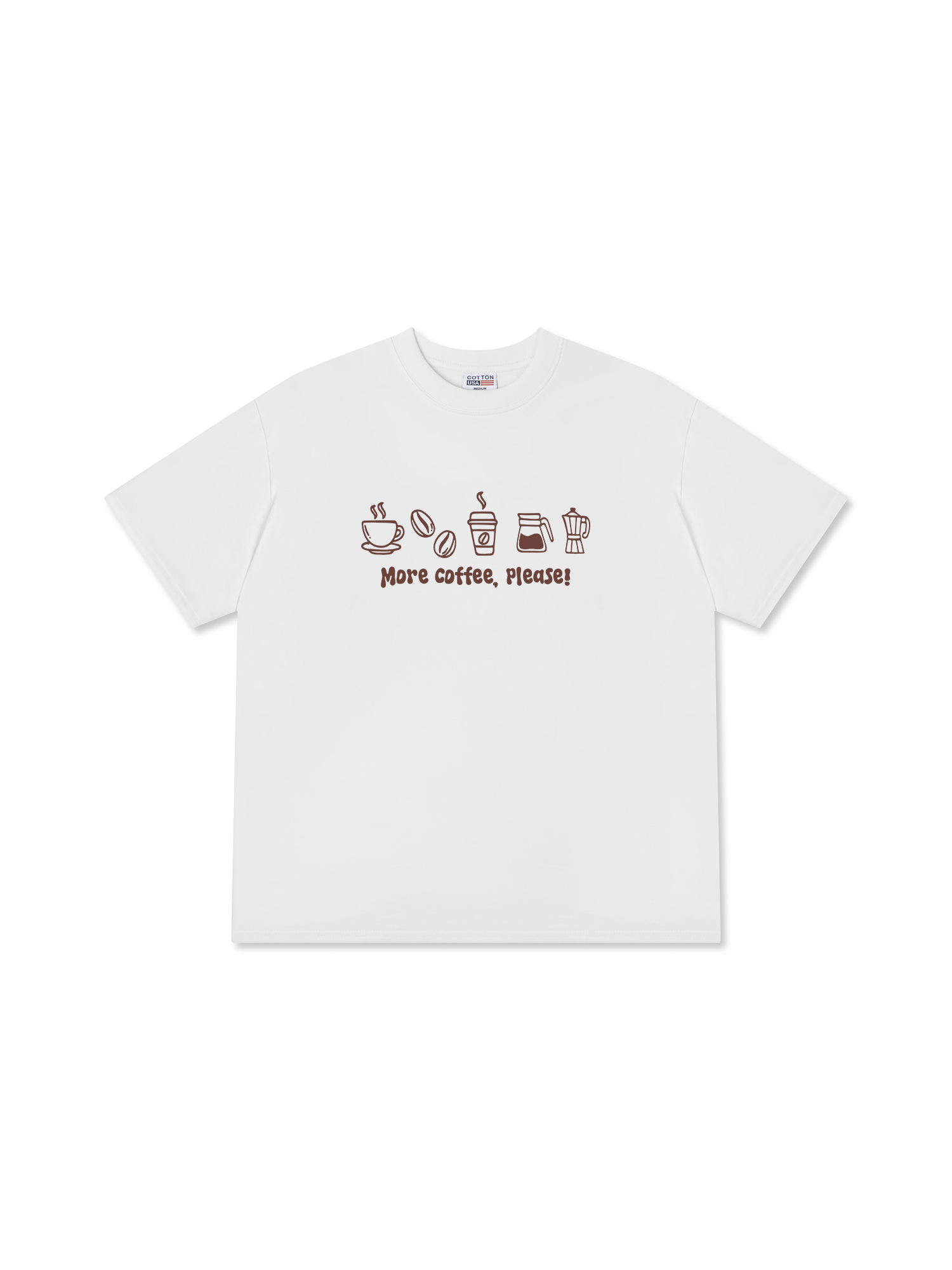 Áo Thun Relaxed Fit Daily Cup More Coffee, Please!