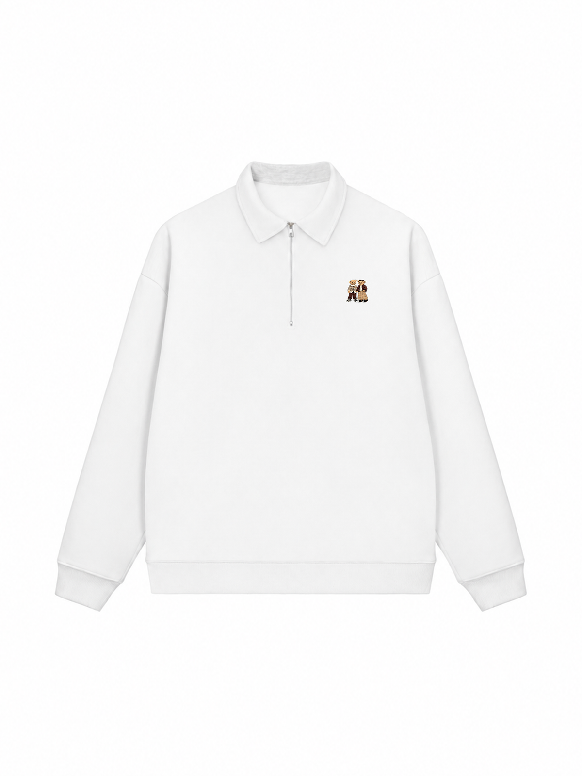 Áo Sweater Polo Nỉ Hai Da Couple Bear