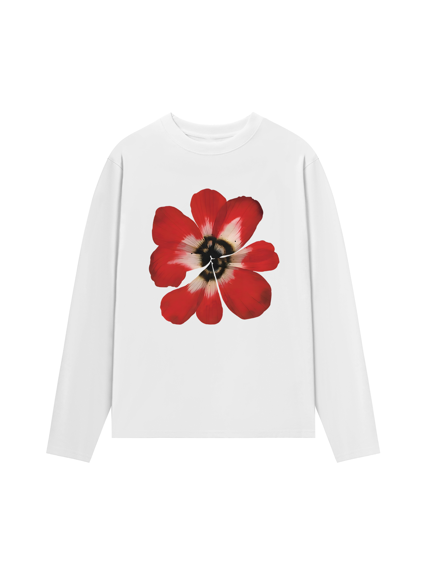 Áo Thun Dài Tay Floral Red Flower