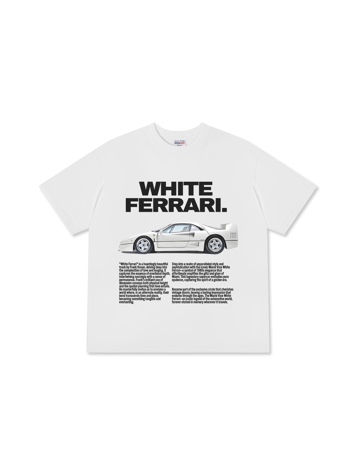Áo Thun Relaxed Fit Ferrari White Brilliant
