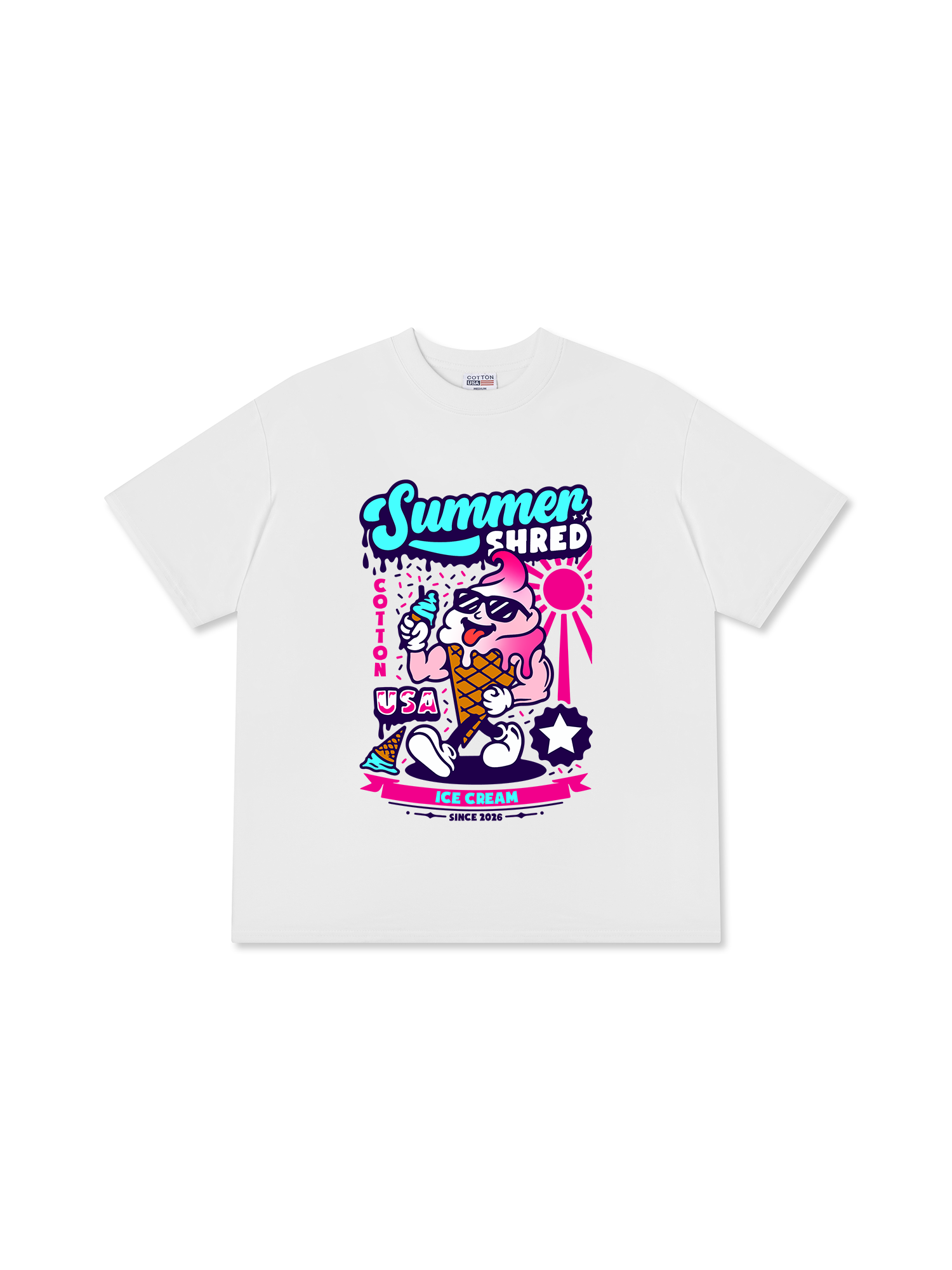 Áo Thun Relaxed Fit Yummy Mood Summer Shred