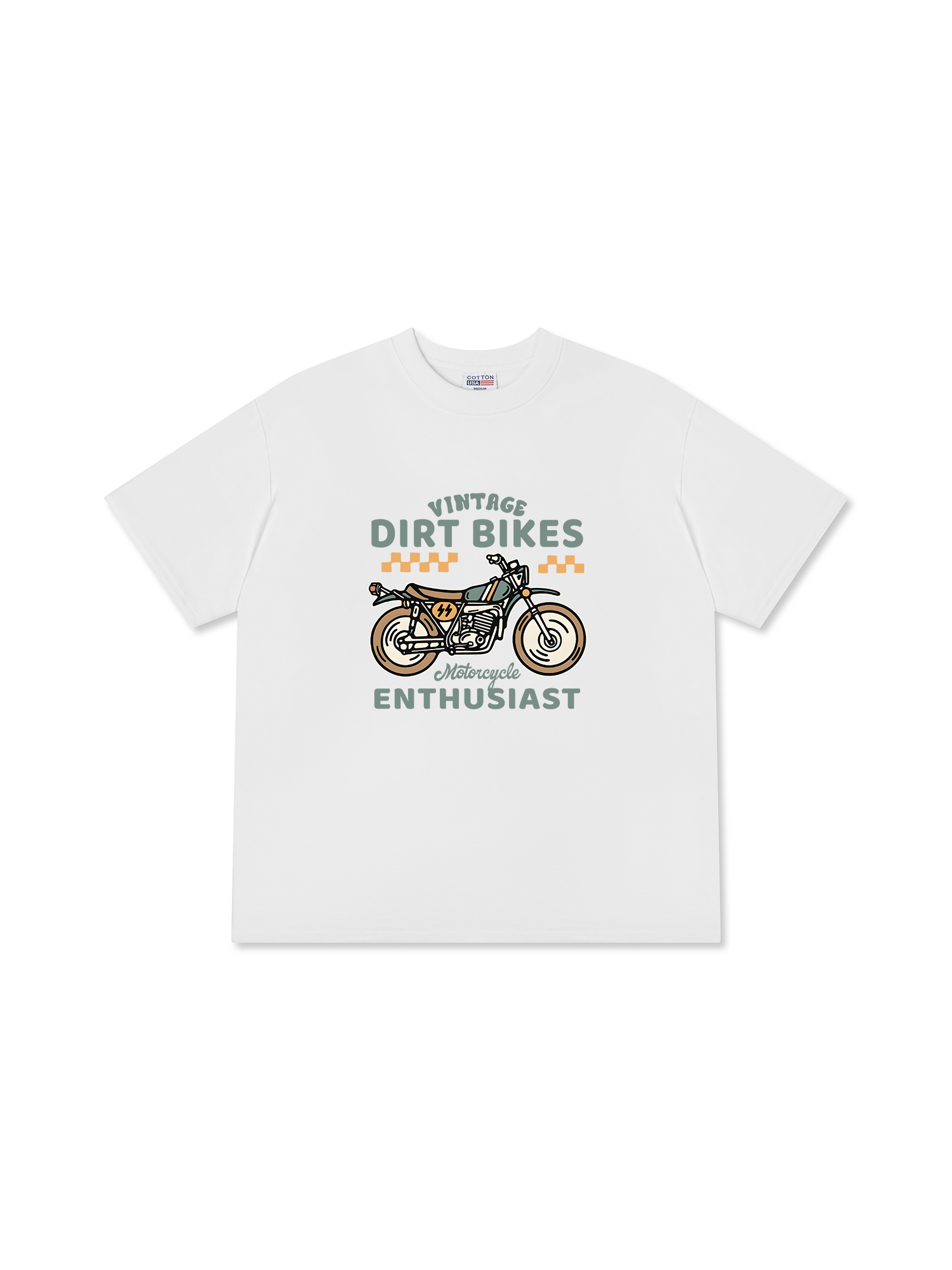 Áo Thun Relaxed Fit Motorbike Vintage Dirt Bike