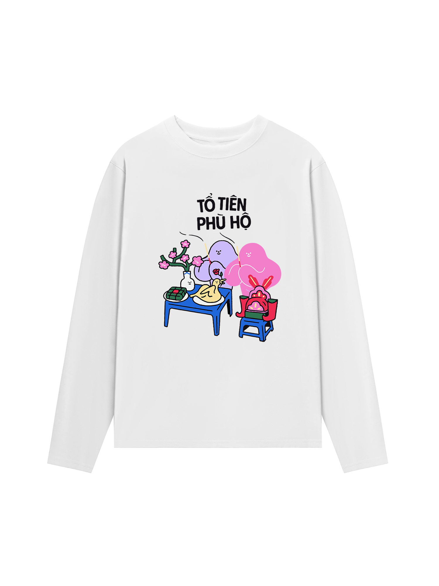 Áo Thun Dài Tay Tổ Tiên Phù Hộ