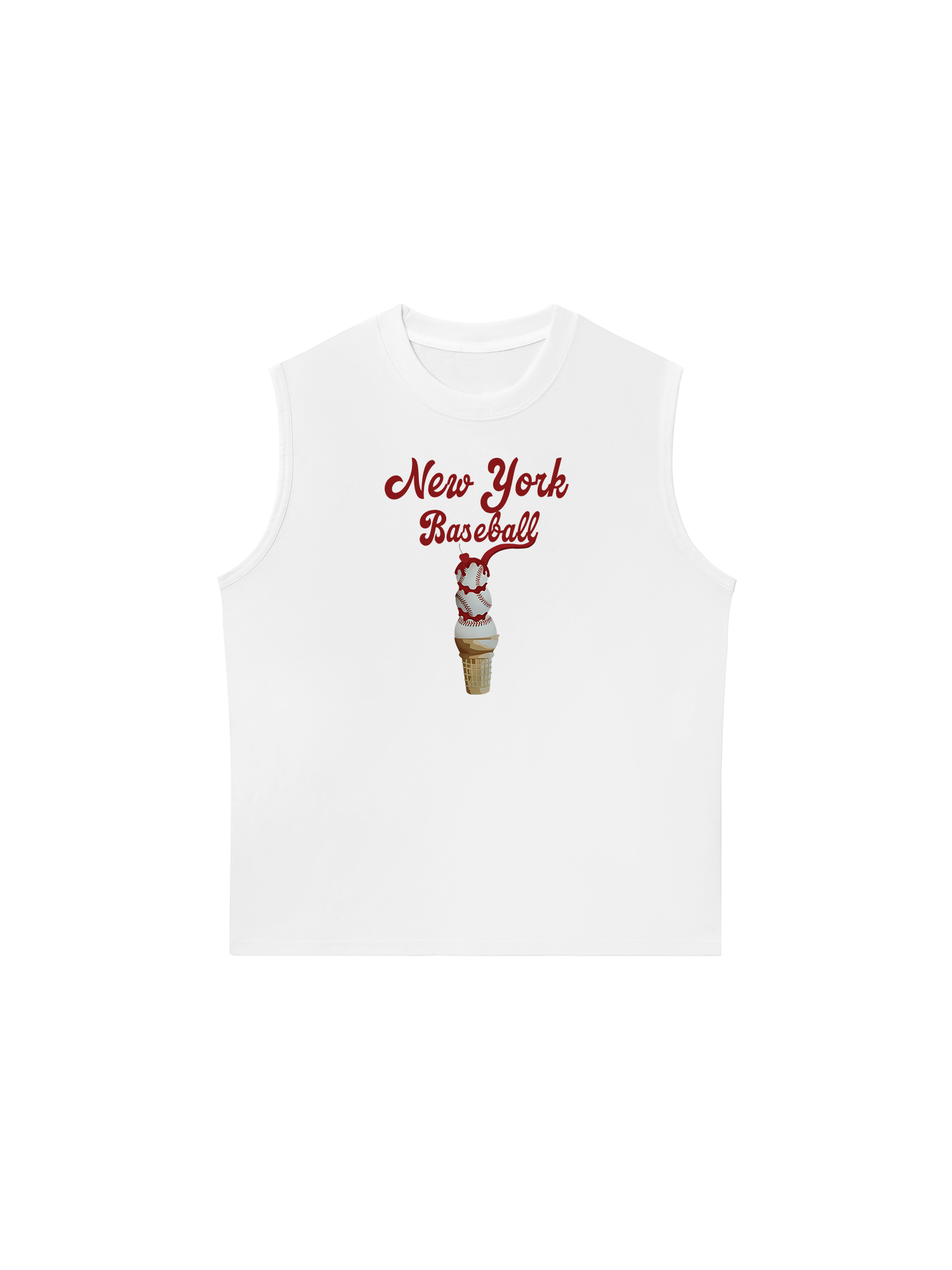 Áo Ba Lỗ Relaxed Fit Baseball NewYork Ice Cream
