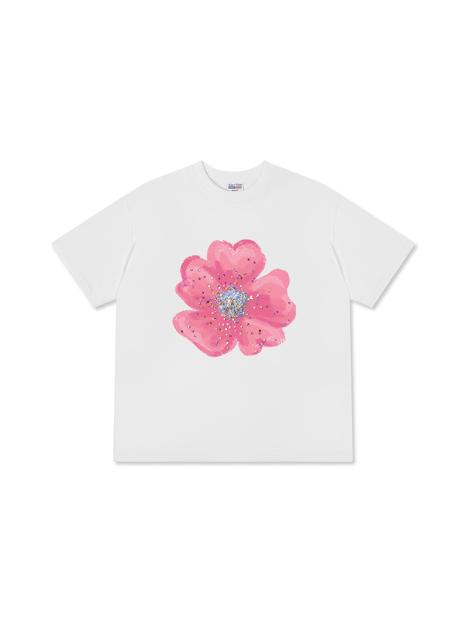 Áo Thun Relaxed Fit Bling Pink Flower