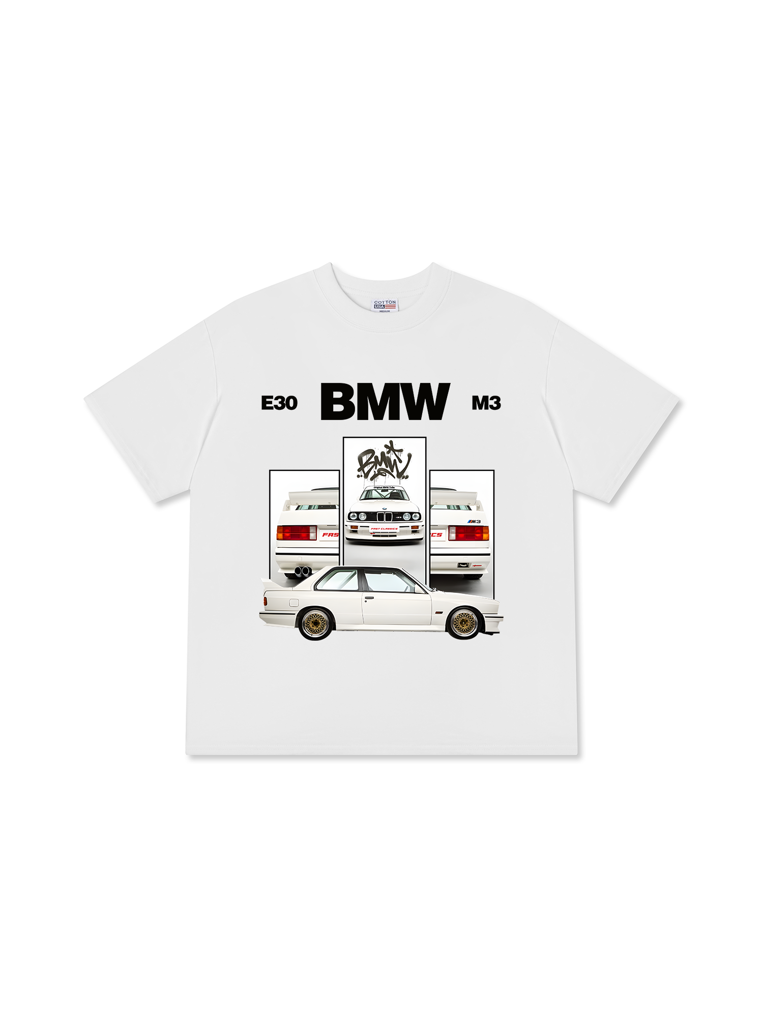 Áo Thun Relaxed Fit BMW E30 M3 White