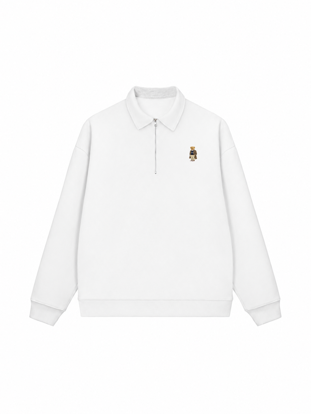 Áo Sweater Polo Nỉ Hai Da Bear One