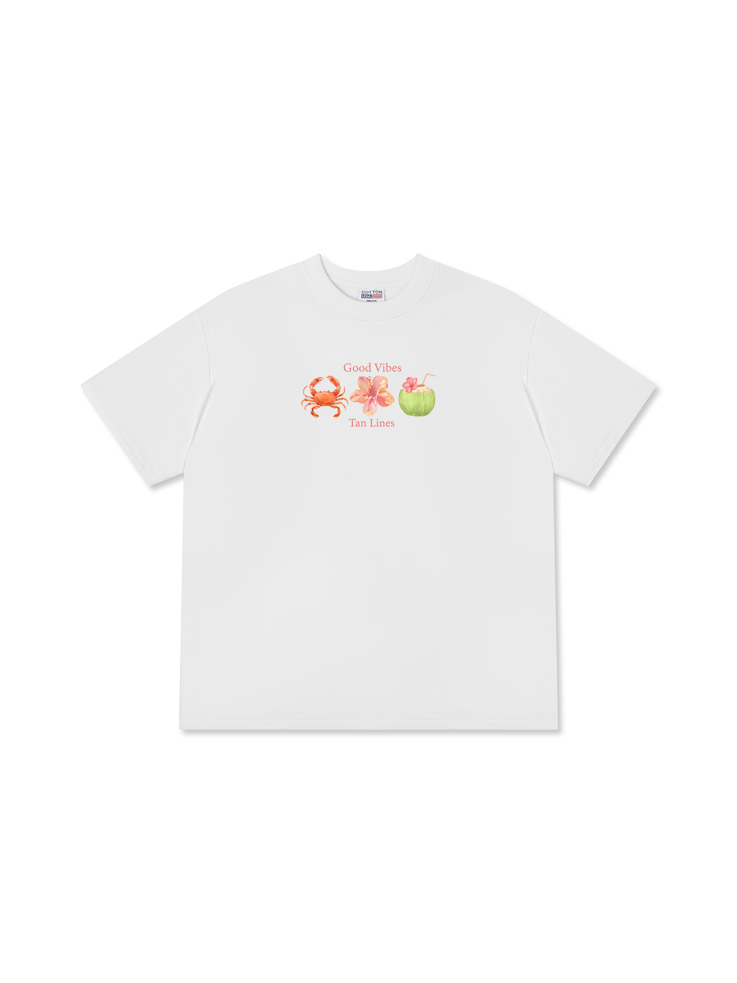 Áo Thun Relaxed Fit Tropical Good Vibes Tan Lines