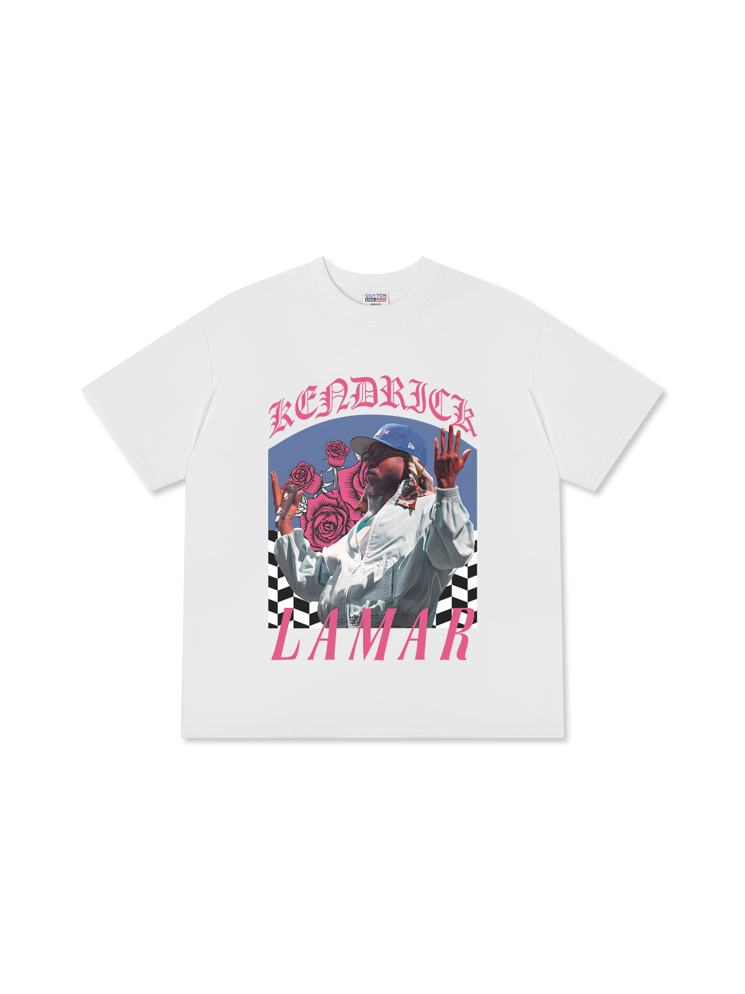 Áo Thun Relaxed Fit Rapper Kendrick Lamar Roses