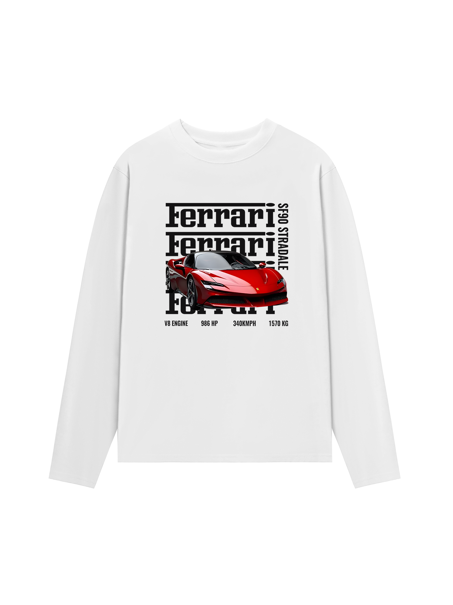 Áo Thun Dài Tay Ferrari SF90 Stradale