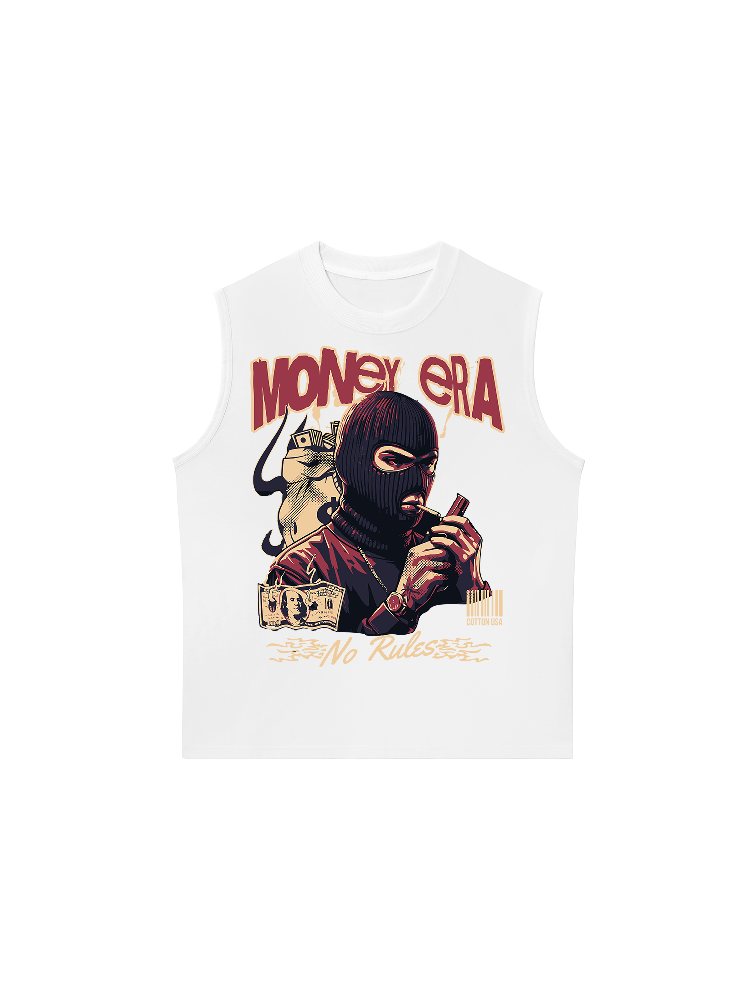 Áo Ba Lỗ Relaxed Fit Money Era No Rules