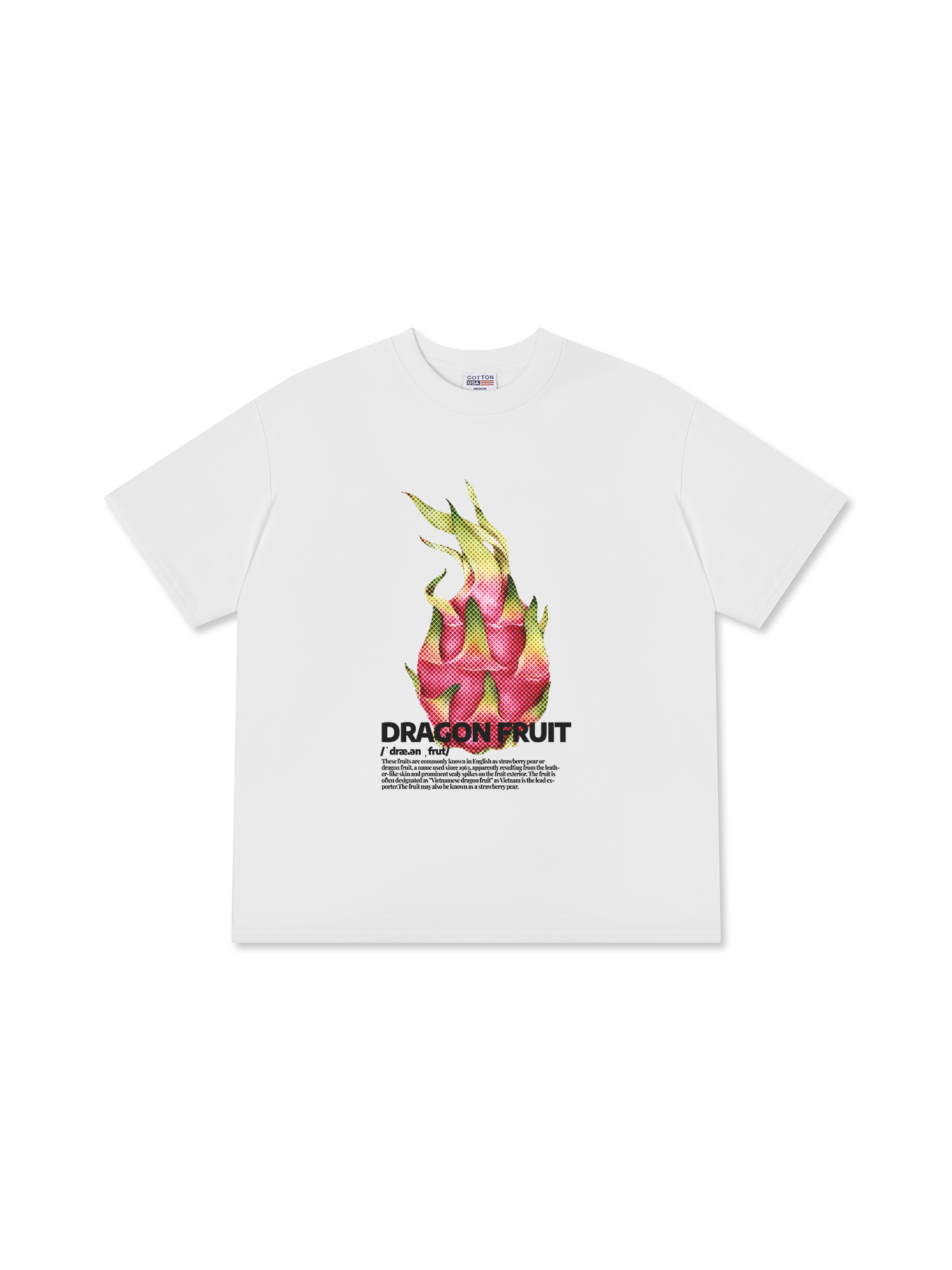 Áo Thun Relaxed Fit Tropical Dragon Fruit Retro