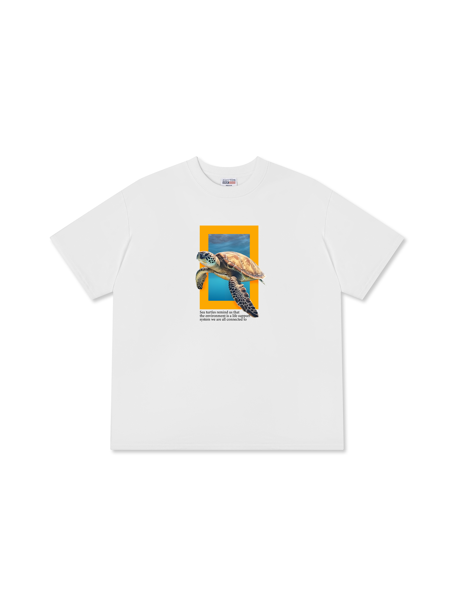 Áo Thun Relaxed Fit Wild Life Sea Turtles Remind