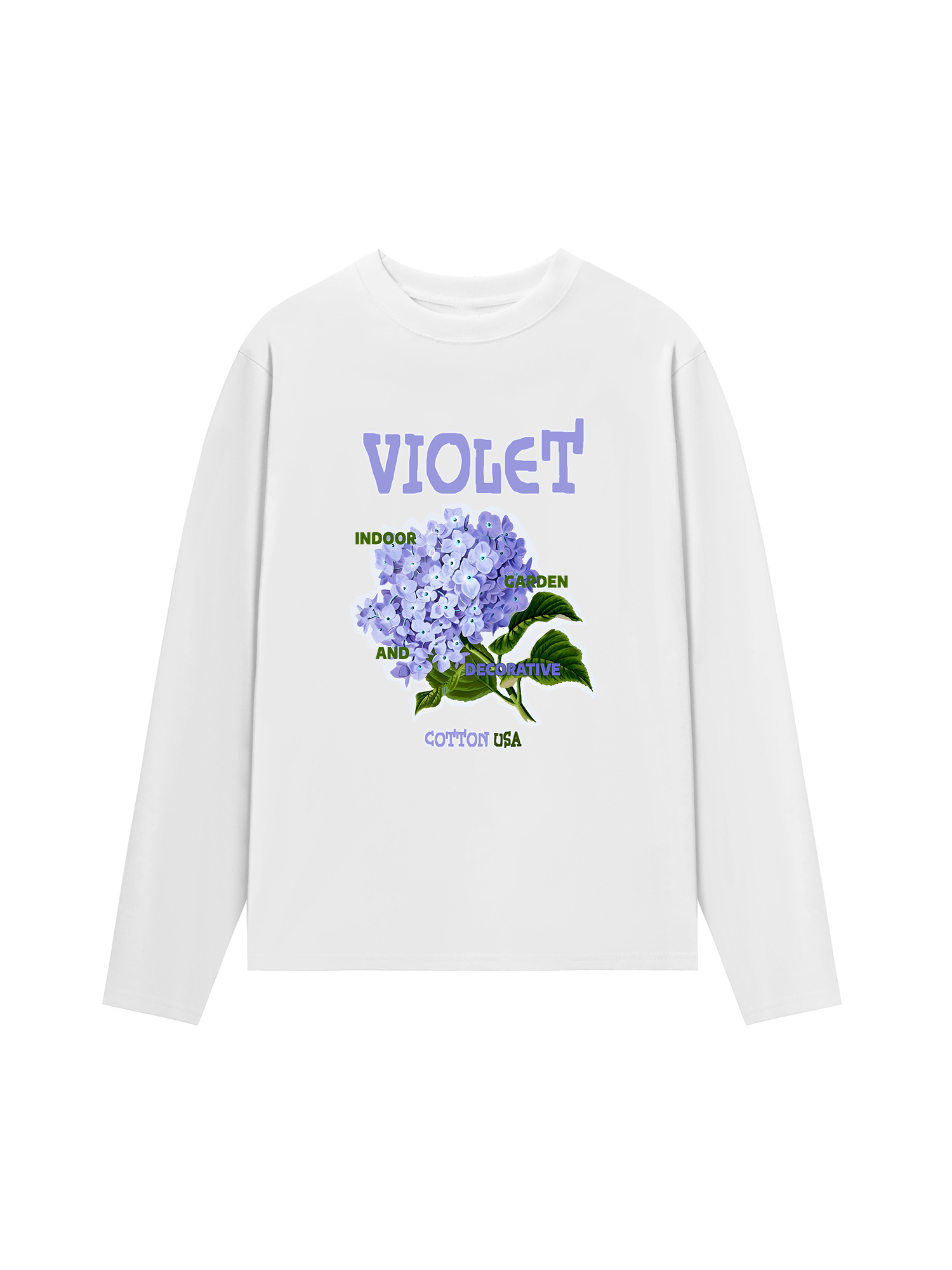 Áo Thun Dài Tay Floral Indoor Violet