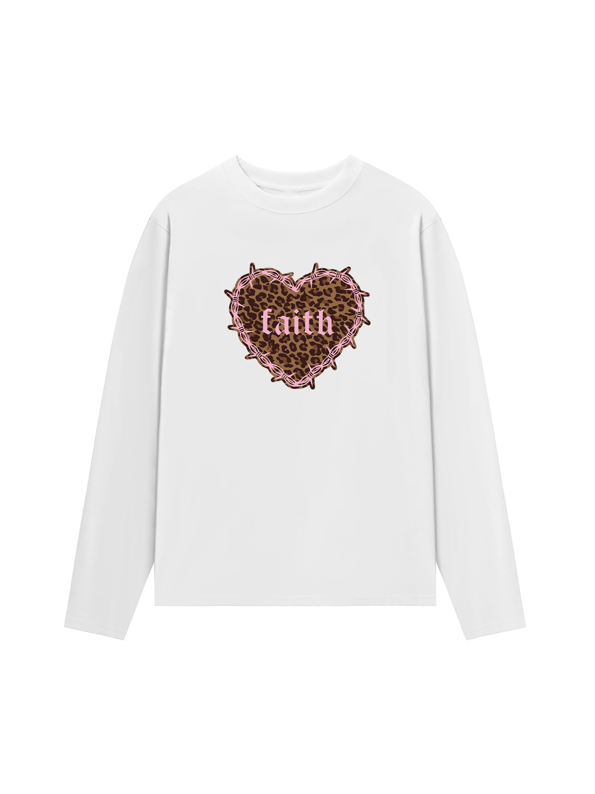 Áo Thun Dài Tay Urban Leopard Faith Heart