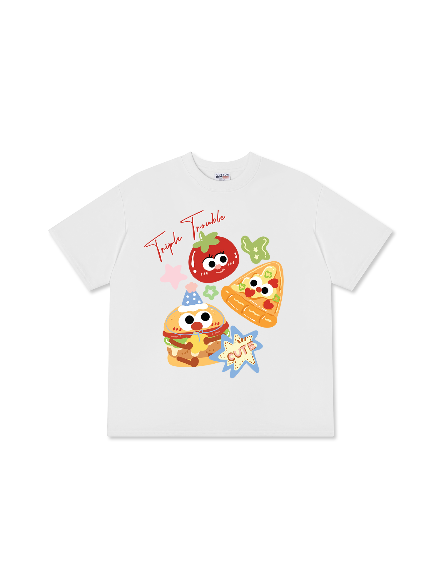 Áo Thun Relaxed Fit Yummy Mood Triple Trouble