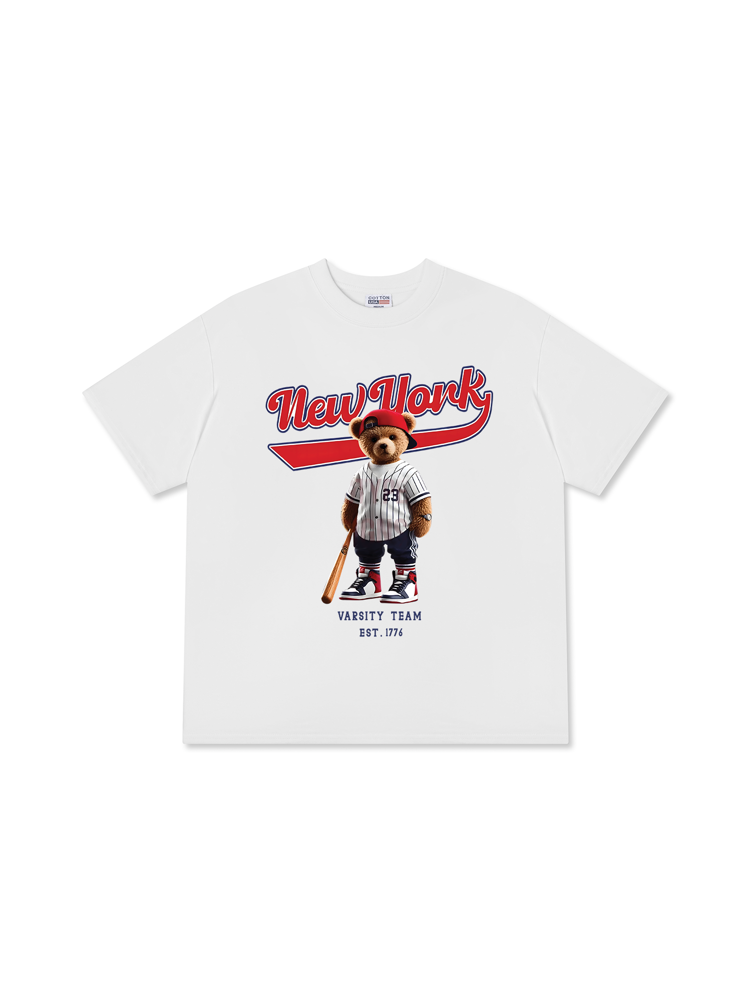 Áo Thun Relaxed Fit Baseball New York Teddy