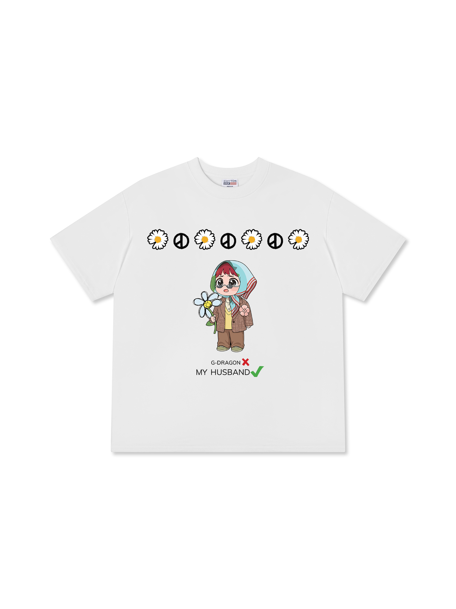 Áo Thun Relaxed Fit Idol G-Dragon My Husband Chibi Art