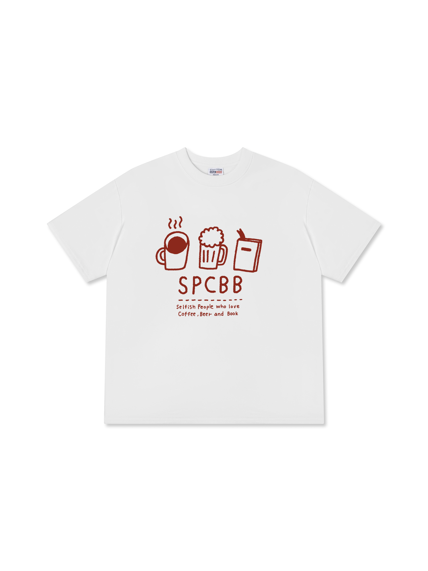 Áo Thun Relaxed Fit Daily Cup Selfish People Who Love Coffee Beer And Book