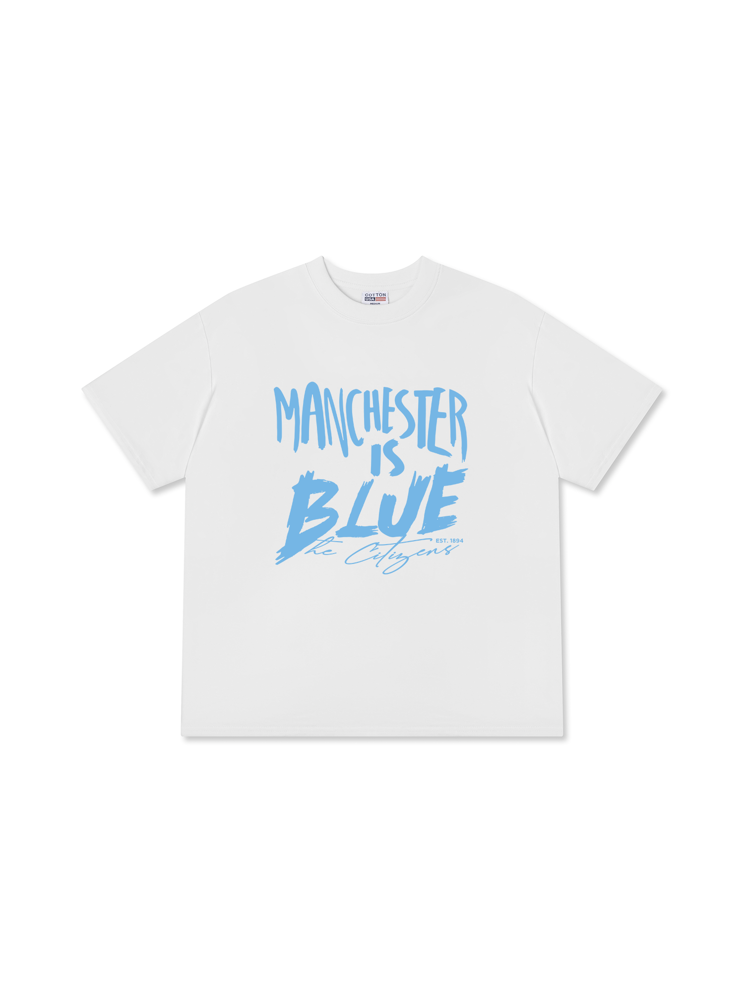 Áo Thun Relaxed Fit Soccer Manchester is Blue