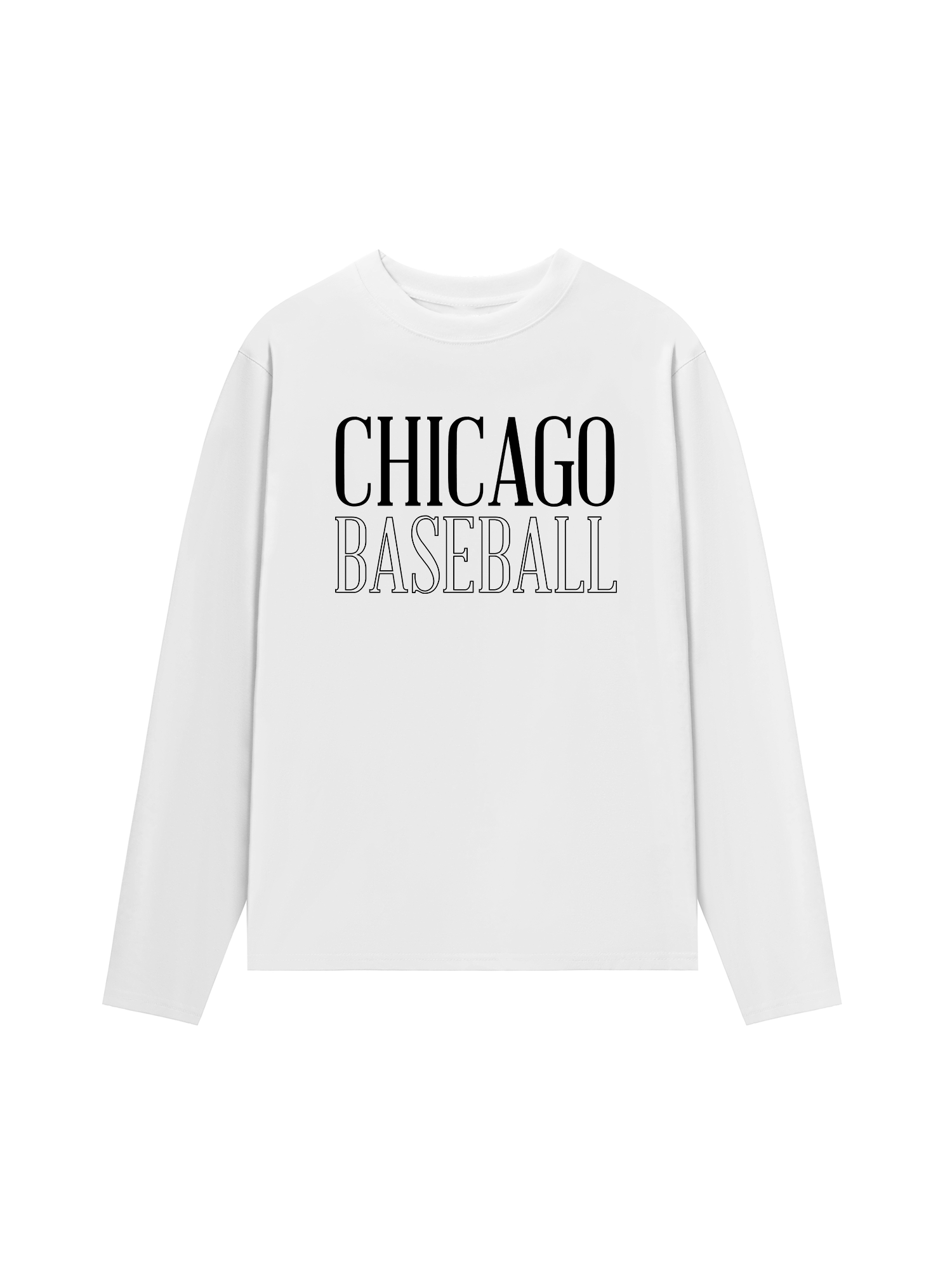 Áo Thun Dài Tay Baseball Basic Chicago