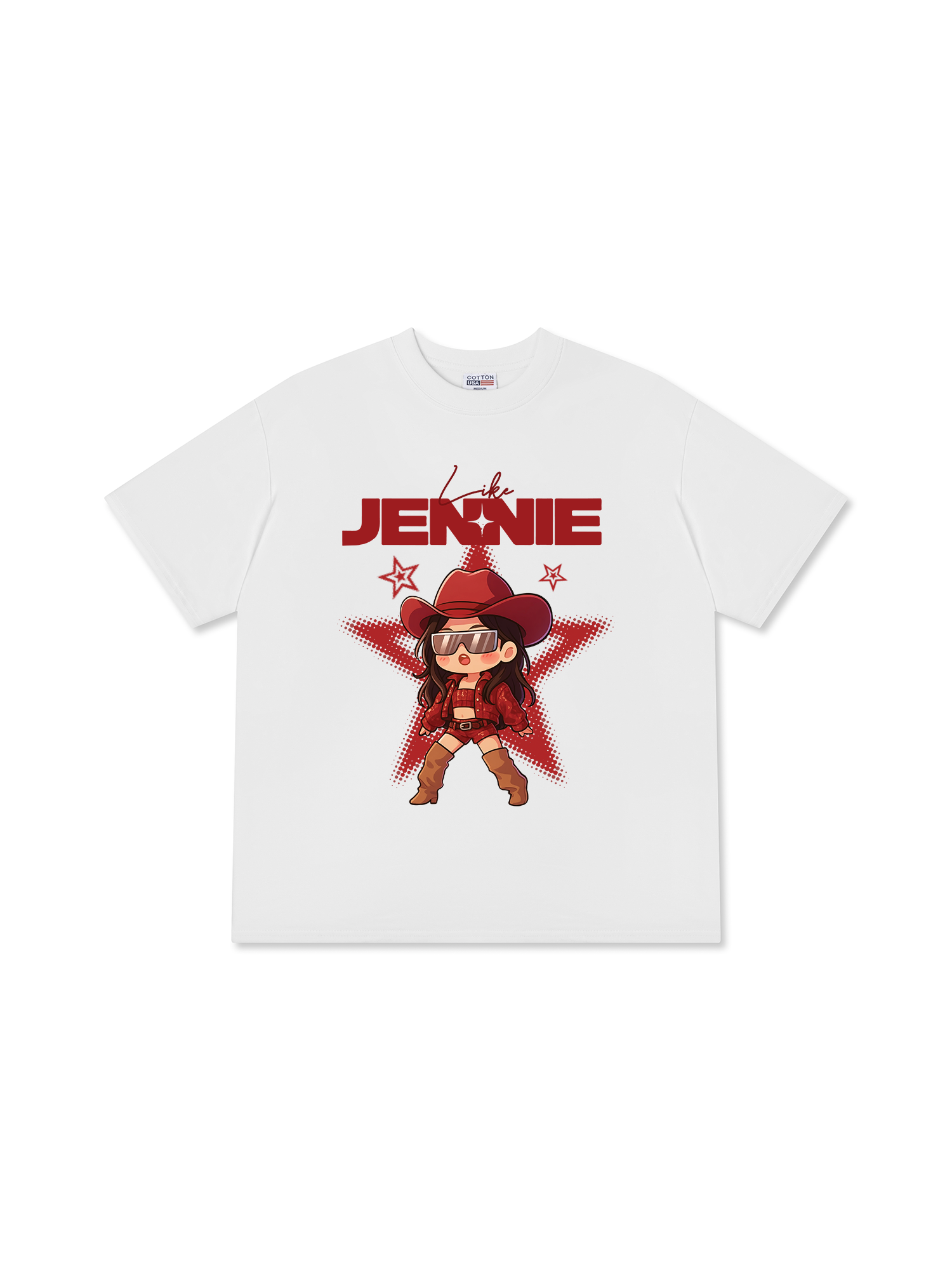 Áo Thun Relaxed Fit Black Pink Like Jenie