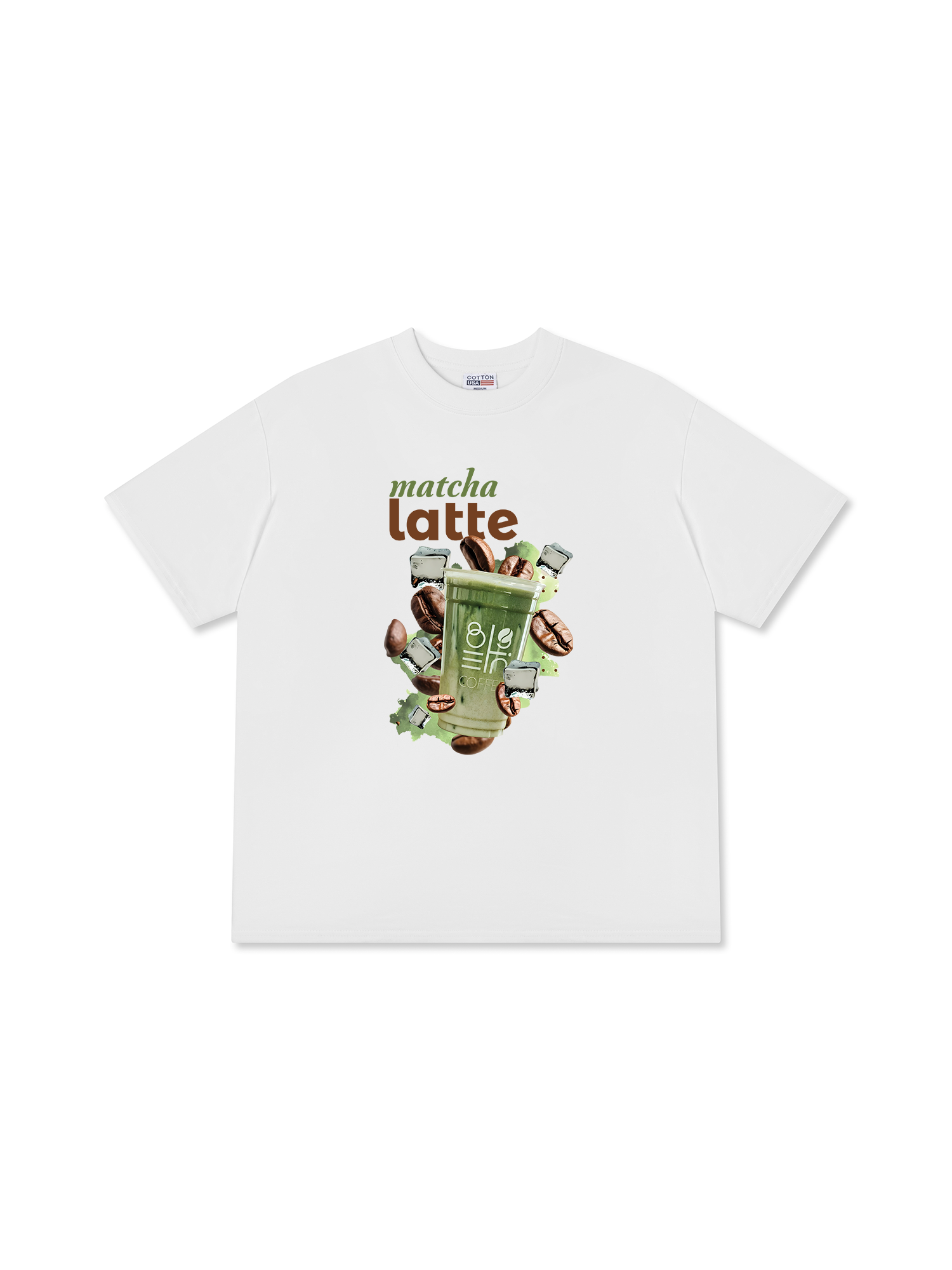 Áo Thun Relaxed Fit Daily Cup Matcha Latte