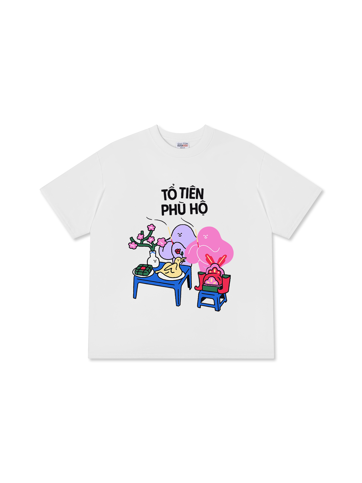 Áo Thun Relaxed Fit Tổ Tiên Phù Hộ