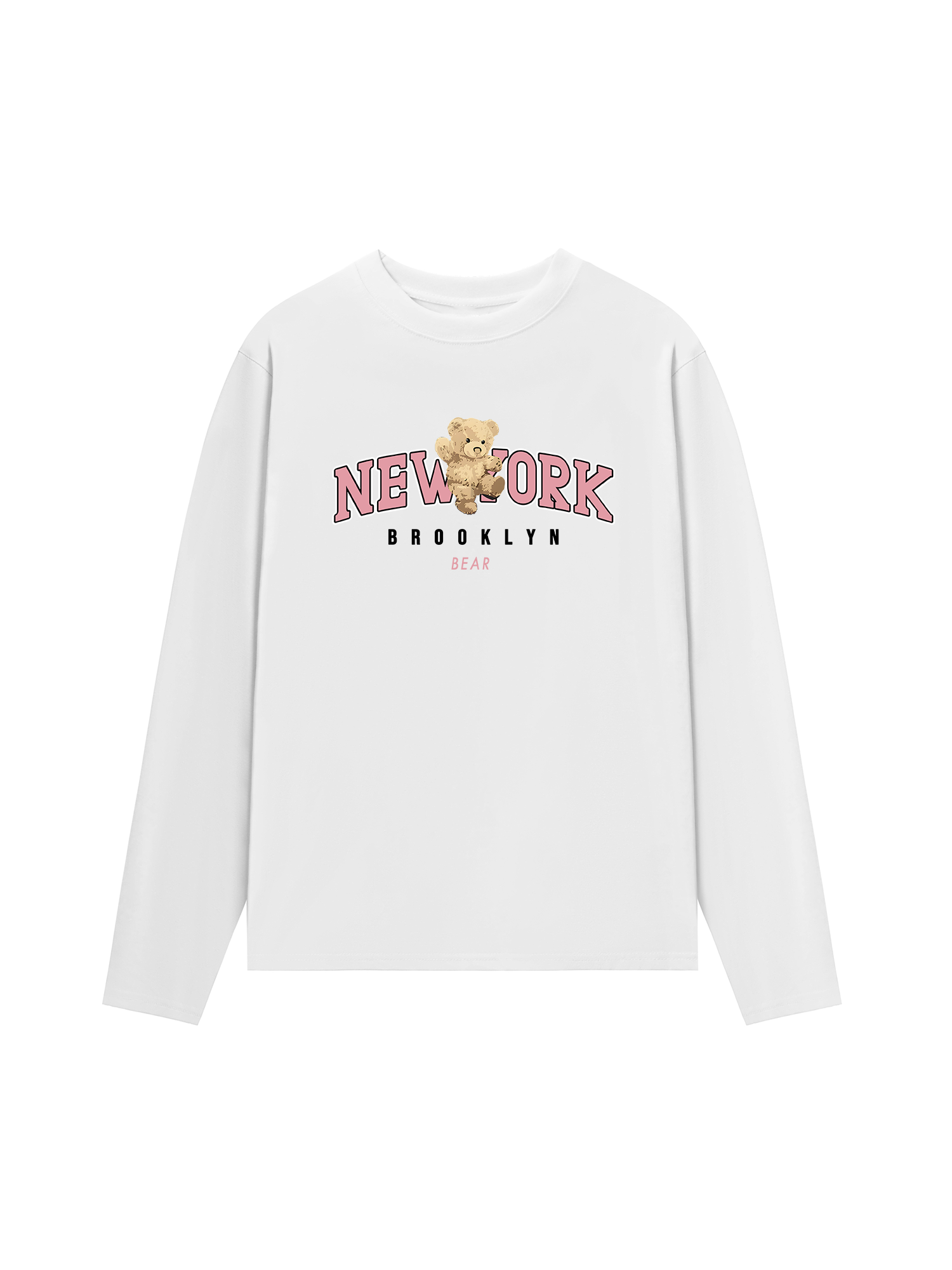 Áo Thun Dài Tay City Pink New York Bear