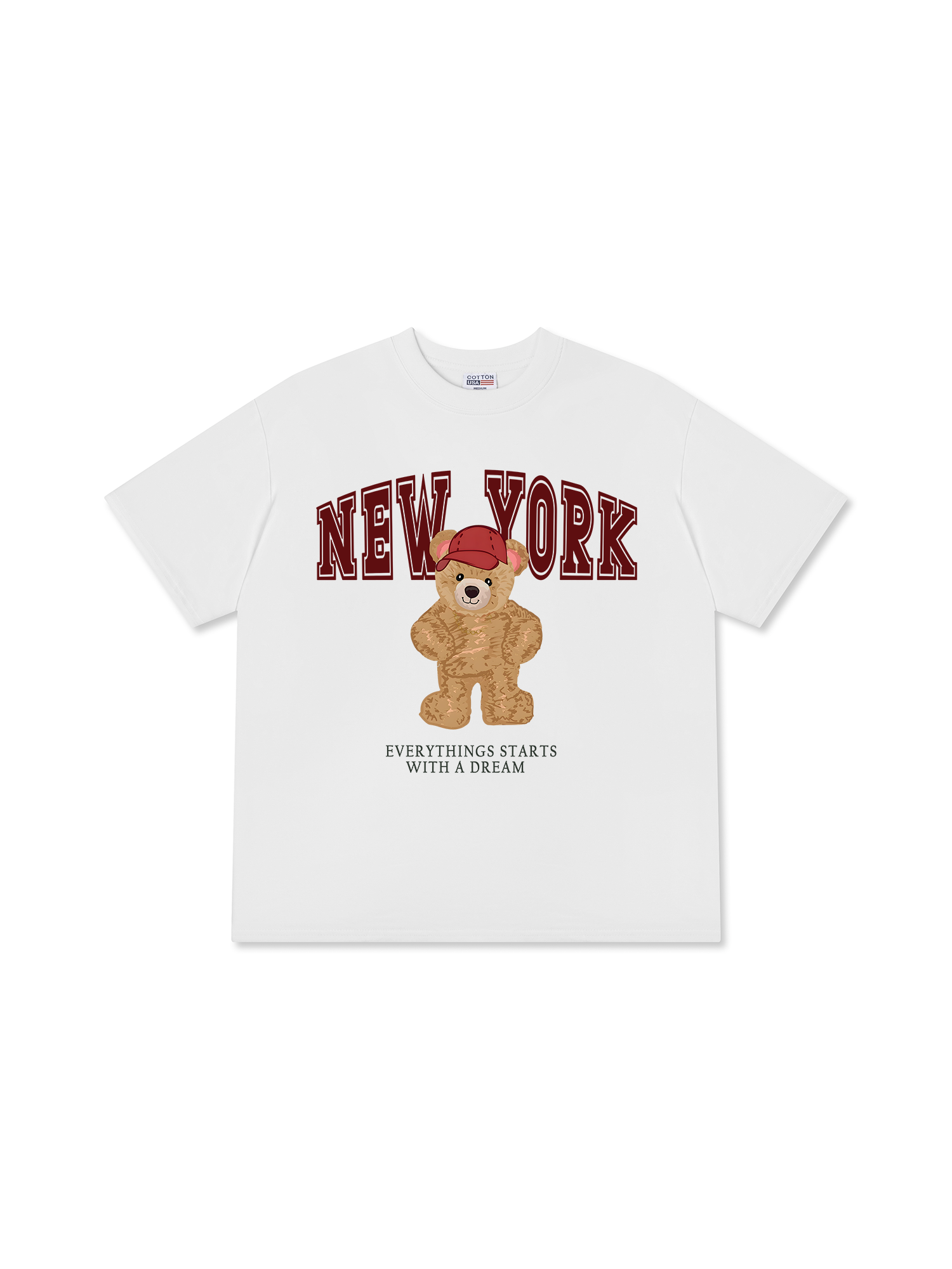 Áo Thun Relaxed Fit City New York Red Bear