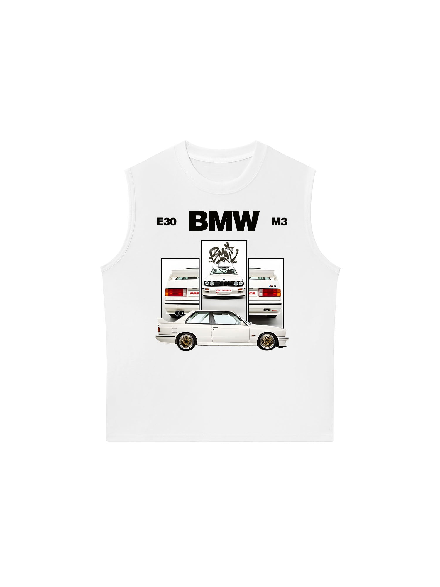 Áo Ba Lỗ Relaxed Fit BMW E30 M3 White