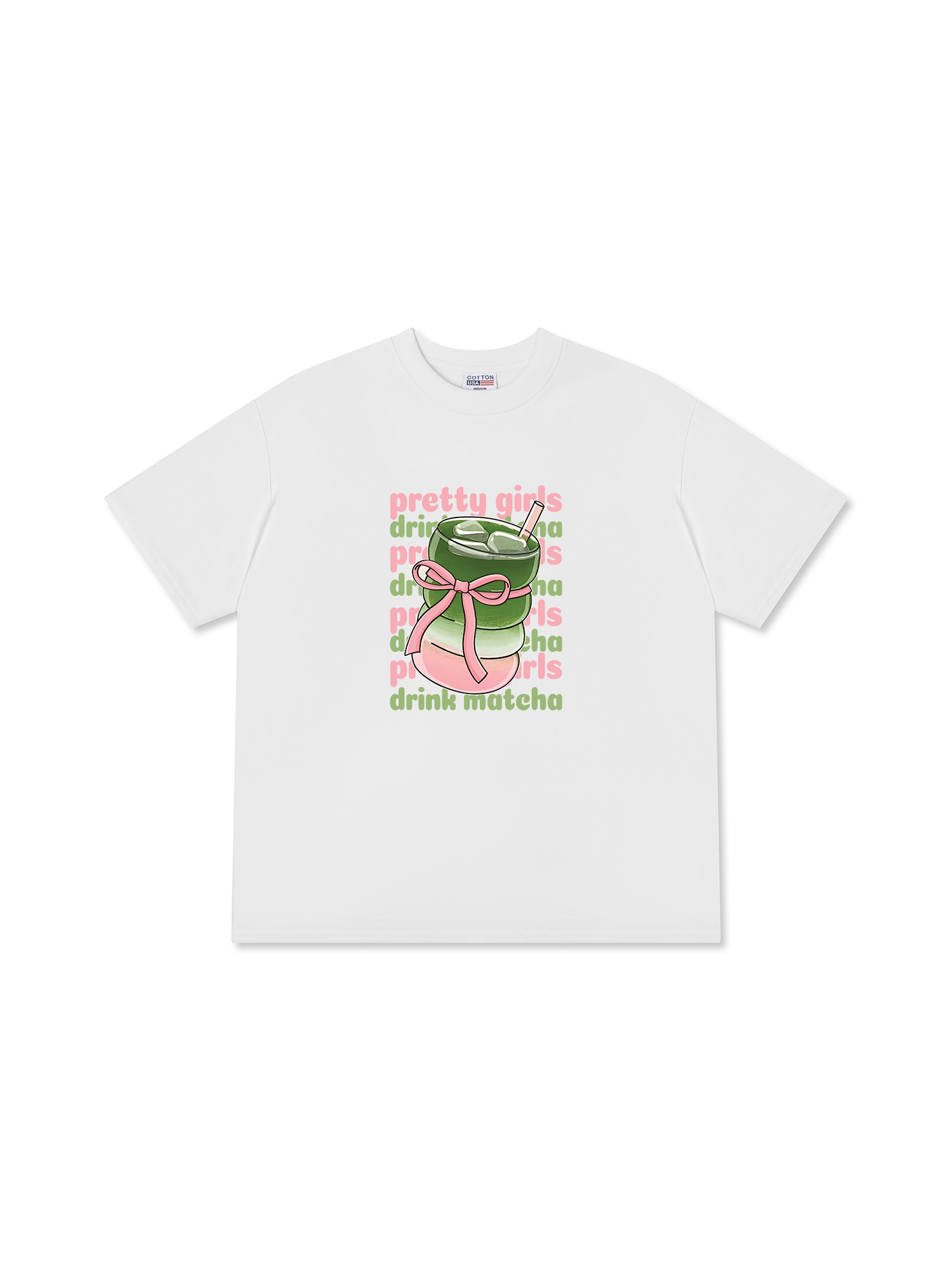 Áo Thun Relaxed Fit Daily Cup Pretty Girls Drink Matcha