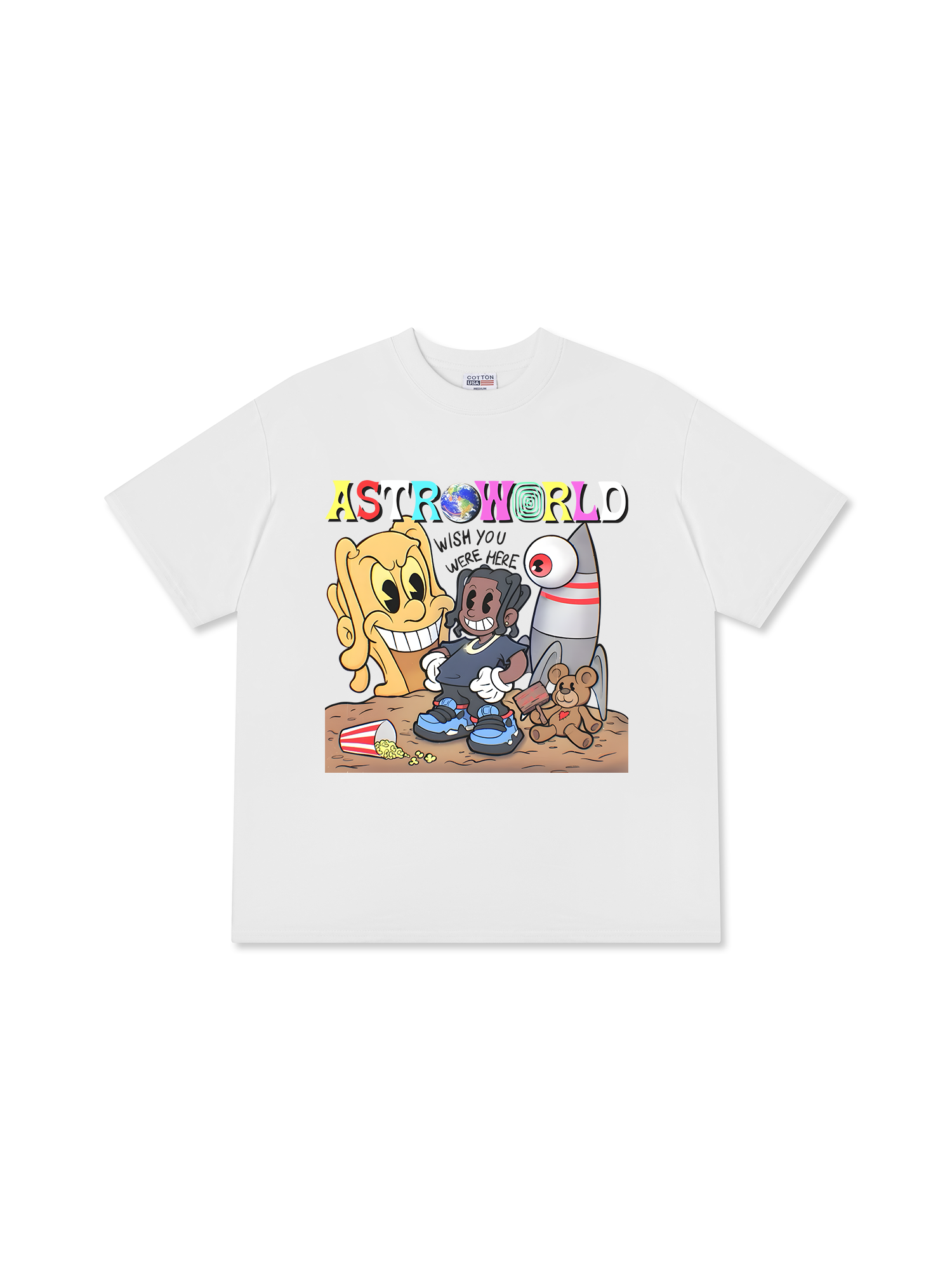 Áo Thun Relaxed Fit Rapper Astroworld Travis
