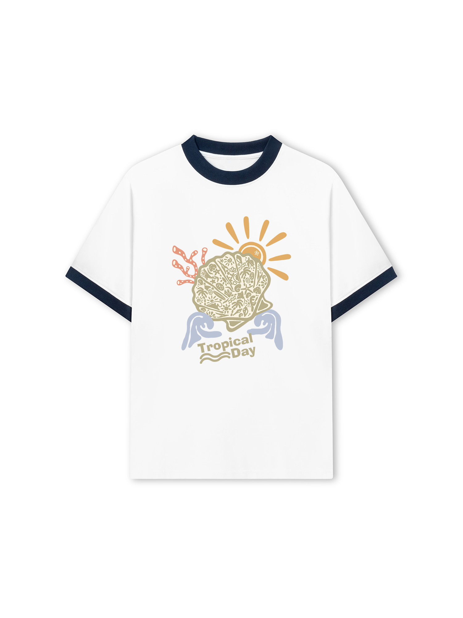 Áo Thun Ringer Relaxed Fit Tropical Day