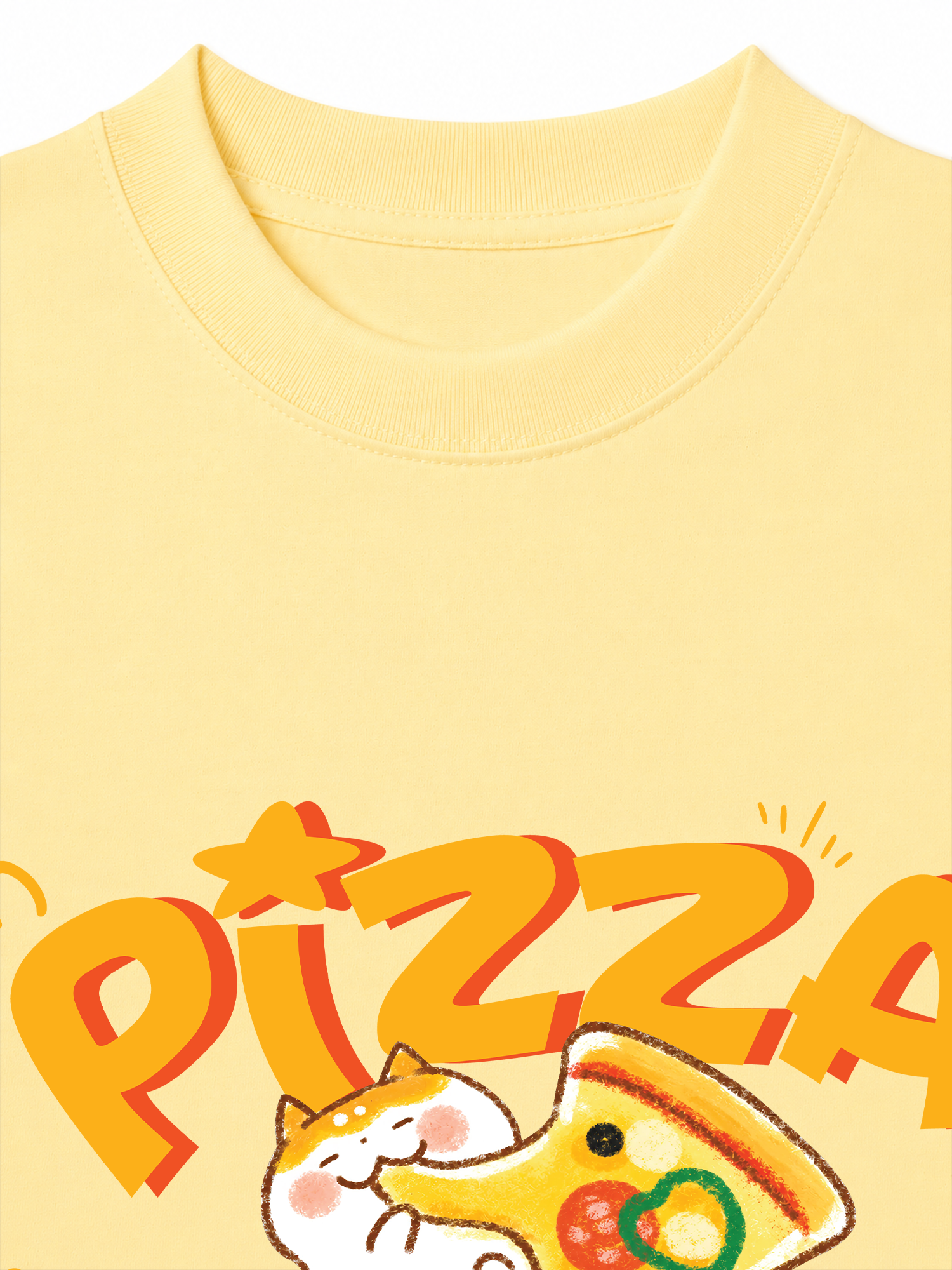 Áo Thun Relaxed Fit Yummy Mood Pizza