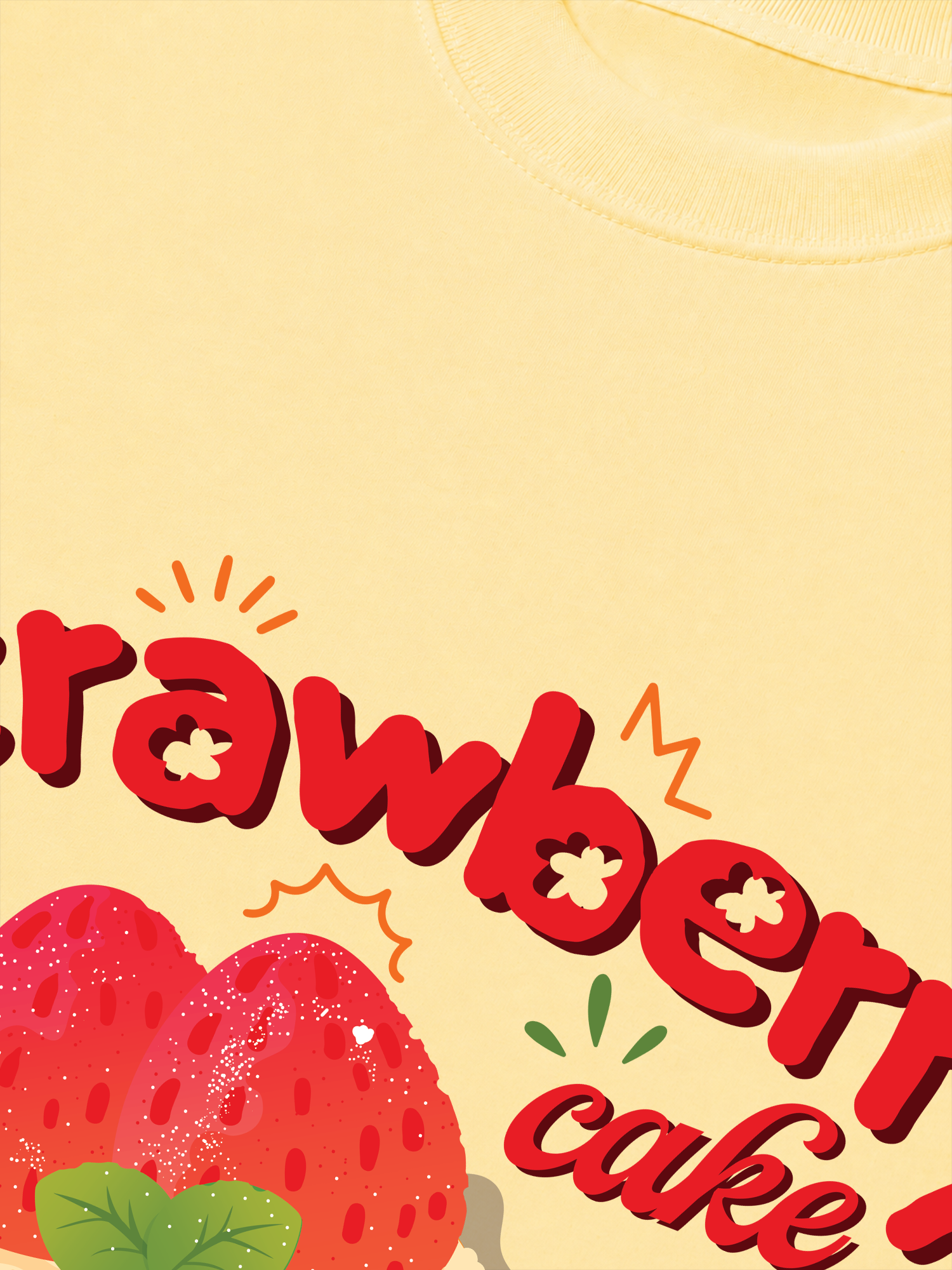 Áo Thun Relaxed Fit Strawberry Cake