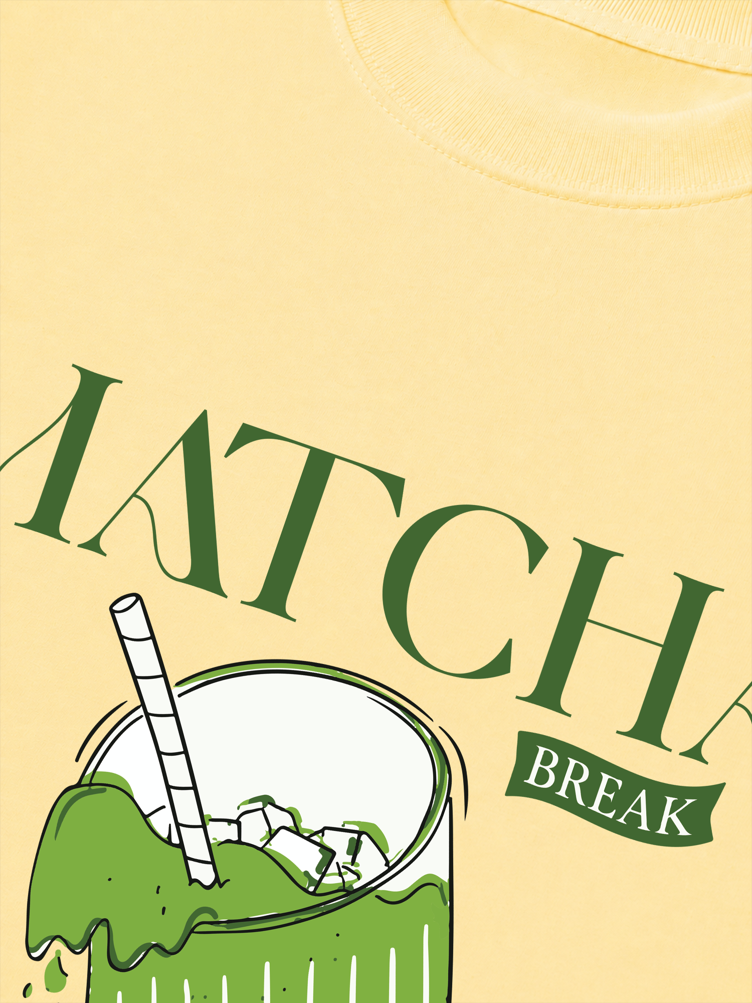 Áo Thun Relaxed Fit Daily Cup Matcha Đá Xay