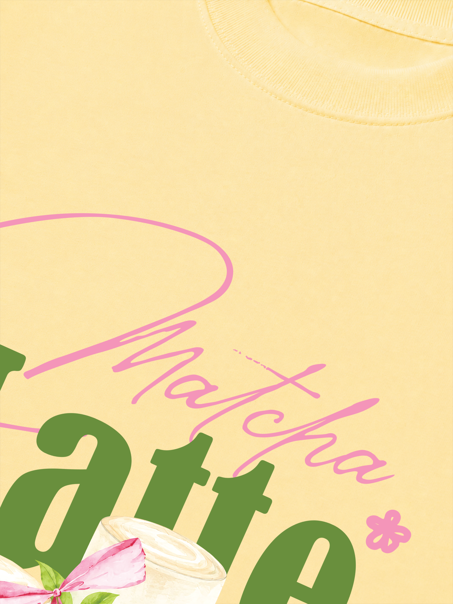 Áo Thun Relaxed Fit Daily Cup Matcha Latte