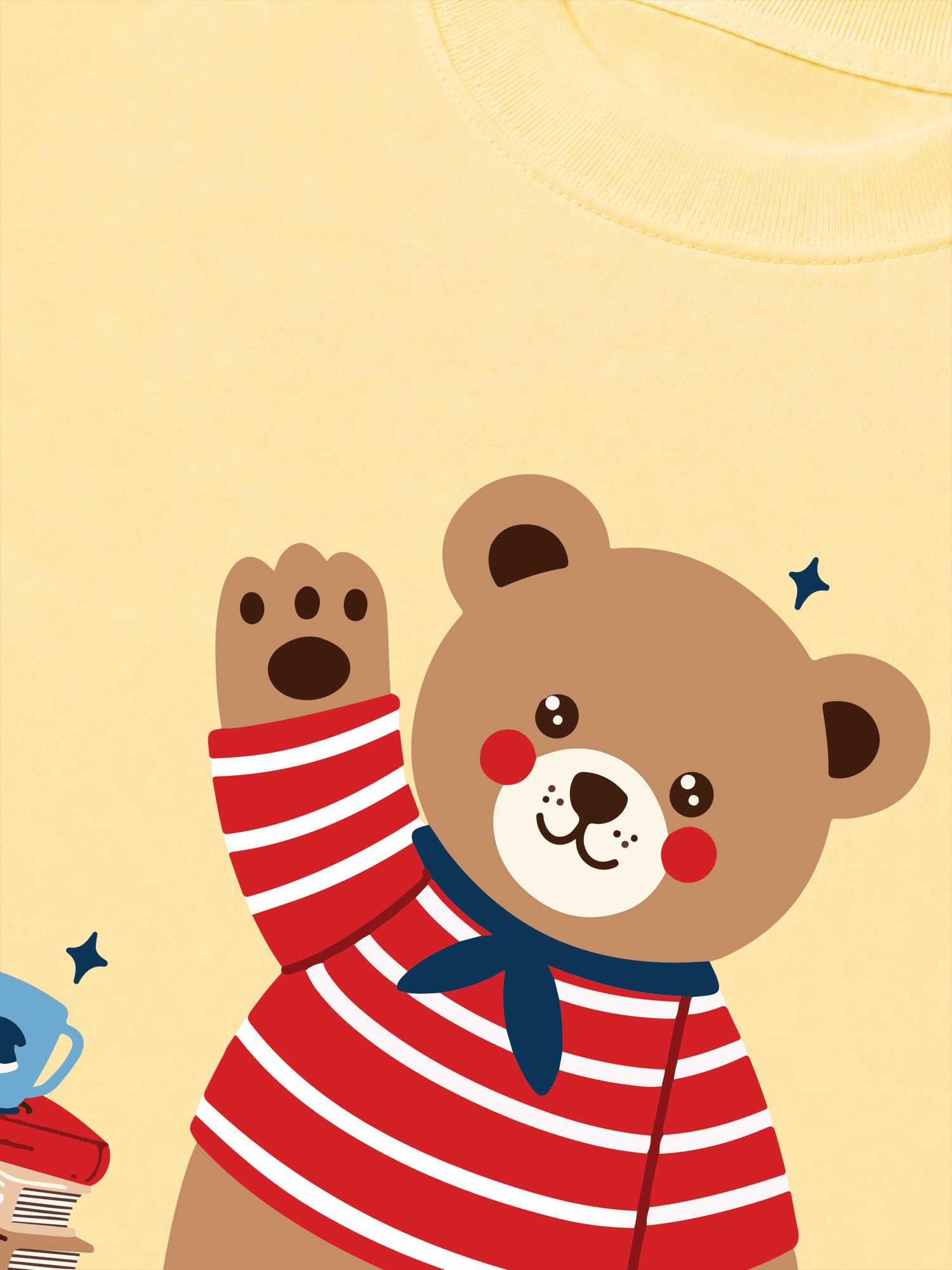 Áo Thun Relaxed Fit Bear Town Bear With Books