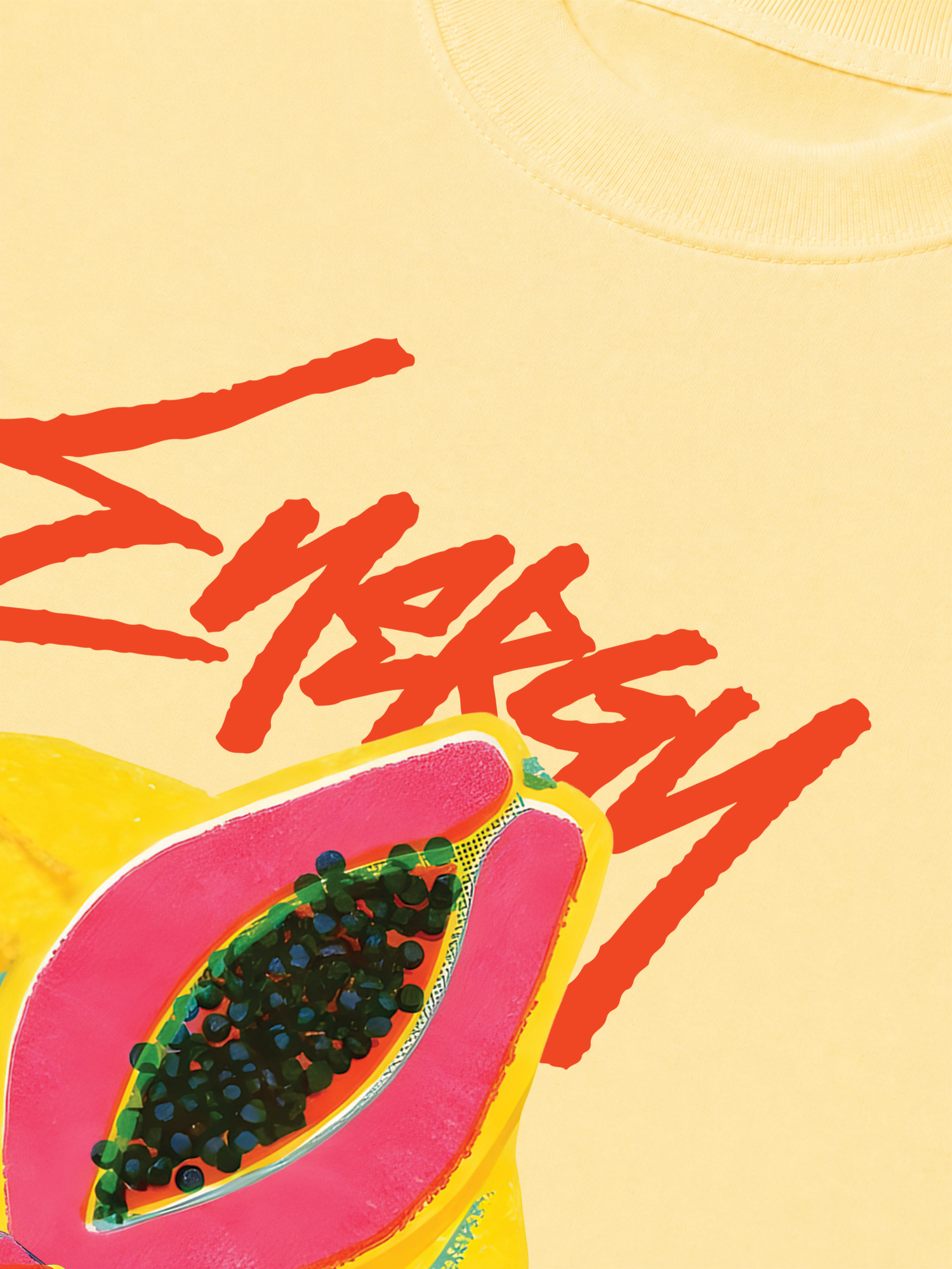 Áo Thun Relaxed Fit Energy Papaya Drip