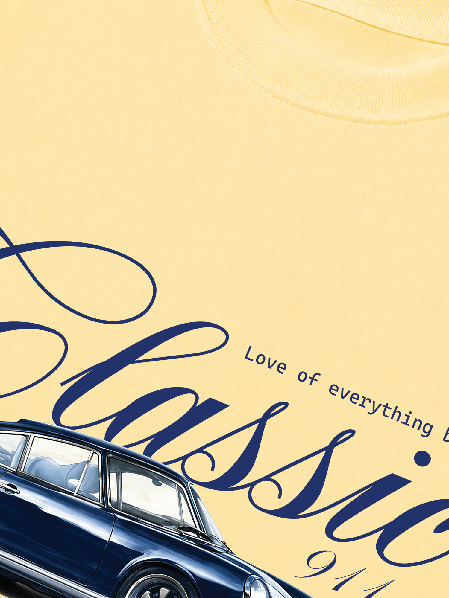 Áo Thun Relaxed Fit Car Love Of Everything Blue Classic 911