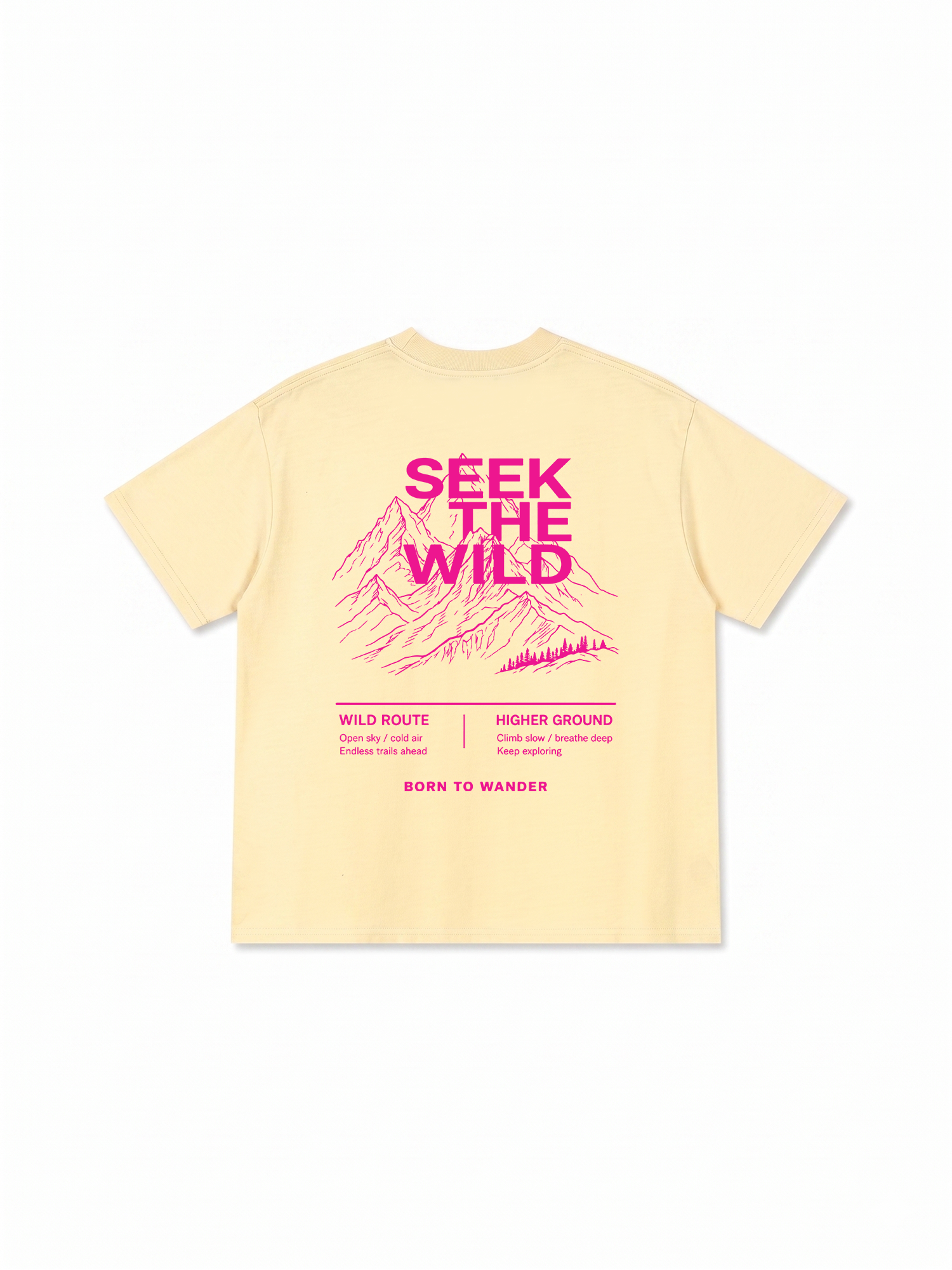 Áo Thun Relaxed Fit Adventure Pink Seek The Wild 9