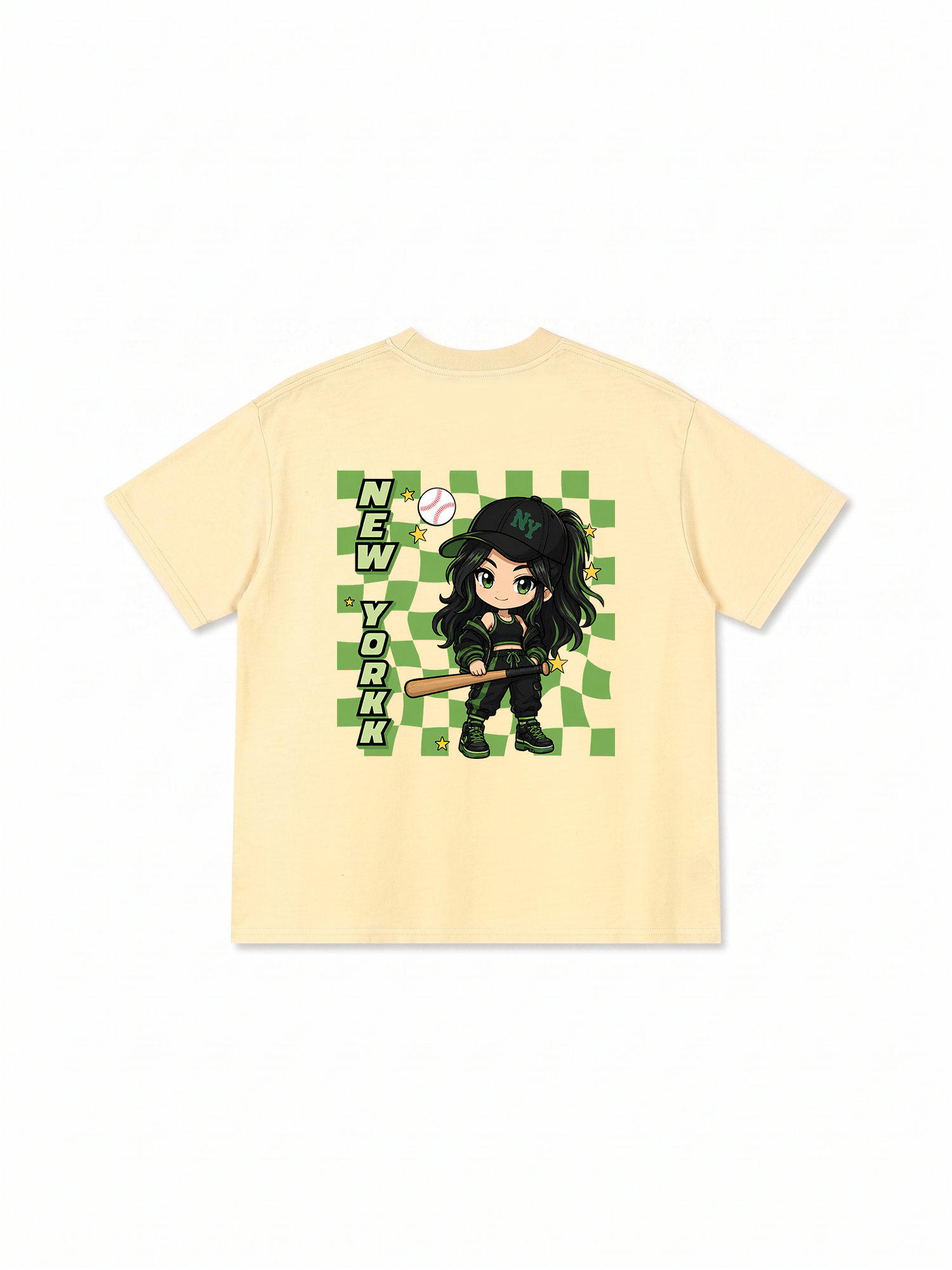Áo Thun Relaxed Fit Baseball New York PowerGirl