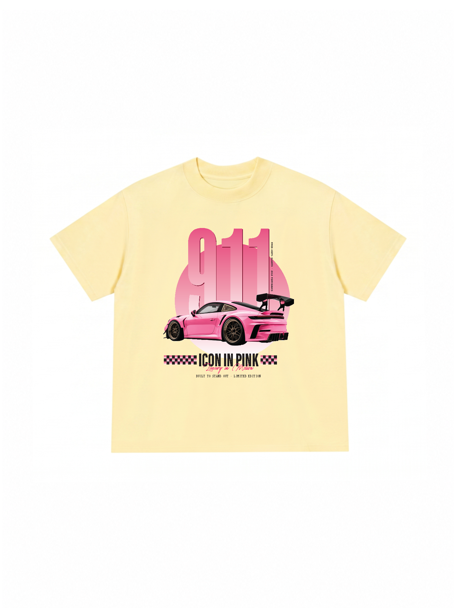 Áo Thun Relaxed Fit Car 911 Icon In Pink